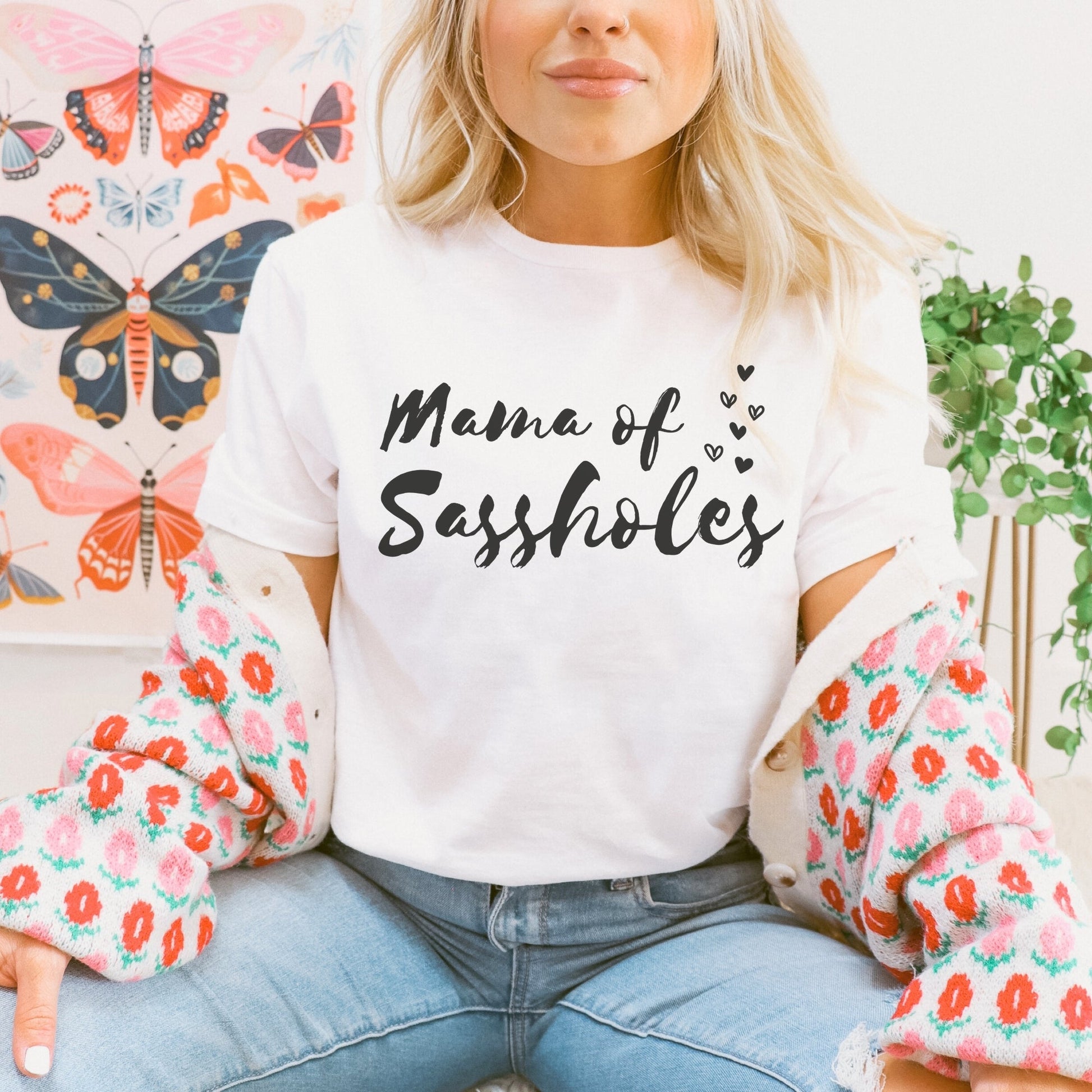 Mama of Sassholes Women's T-Shirt - Sassy & Proud Mama Tee - Funny Graphic Tee by Sasshole® Clothing