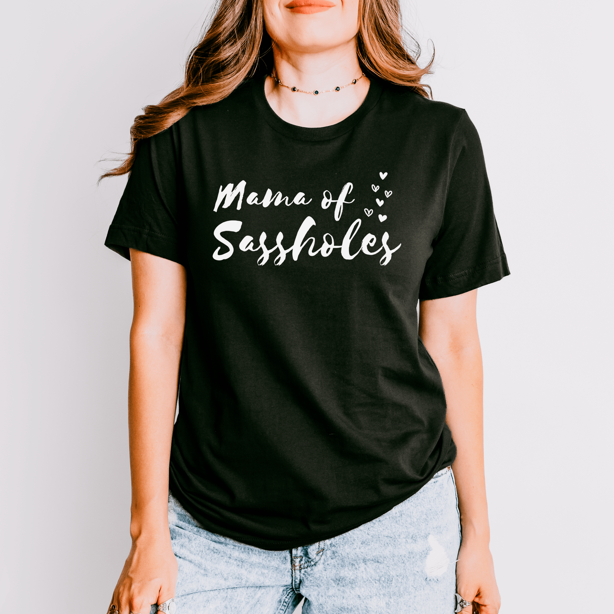 Mama of Sassholes Women's T-Shirt - Sassy & Proud Mama Tee - Funny Graphic Tee by Sasshole® Clothing