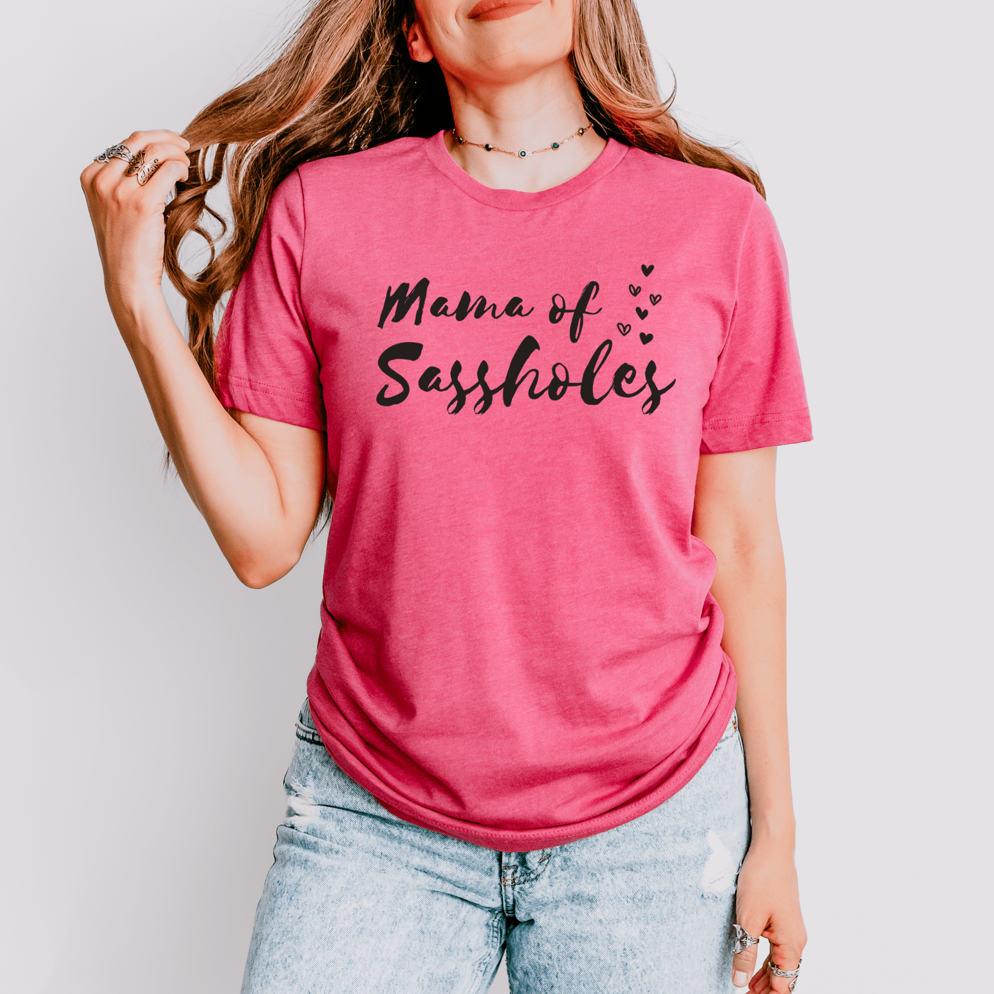 Image of Mama of Sassholes Women's T-Shirt - Sassy & Proud Mama Tee - Funny Graphic Tee by Sasshole® Clothing