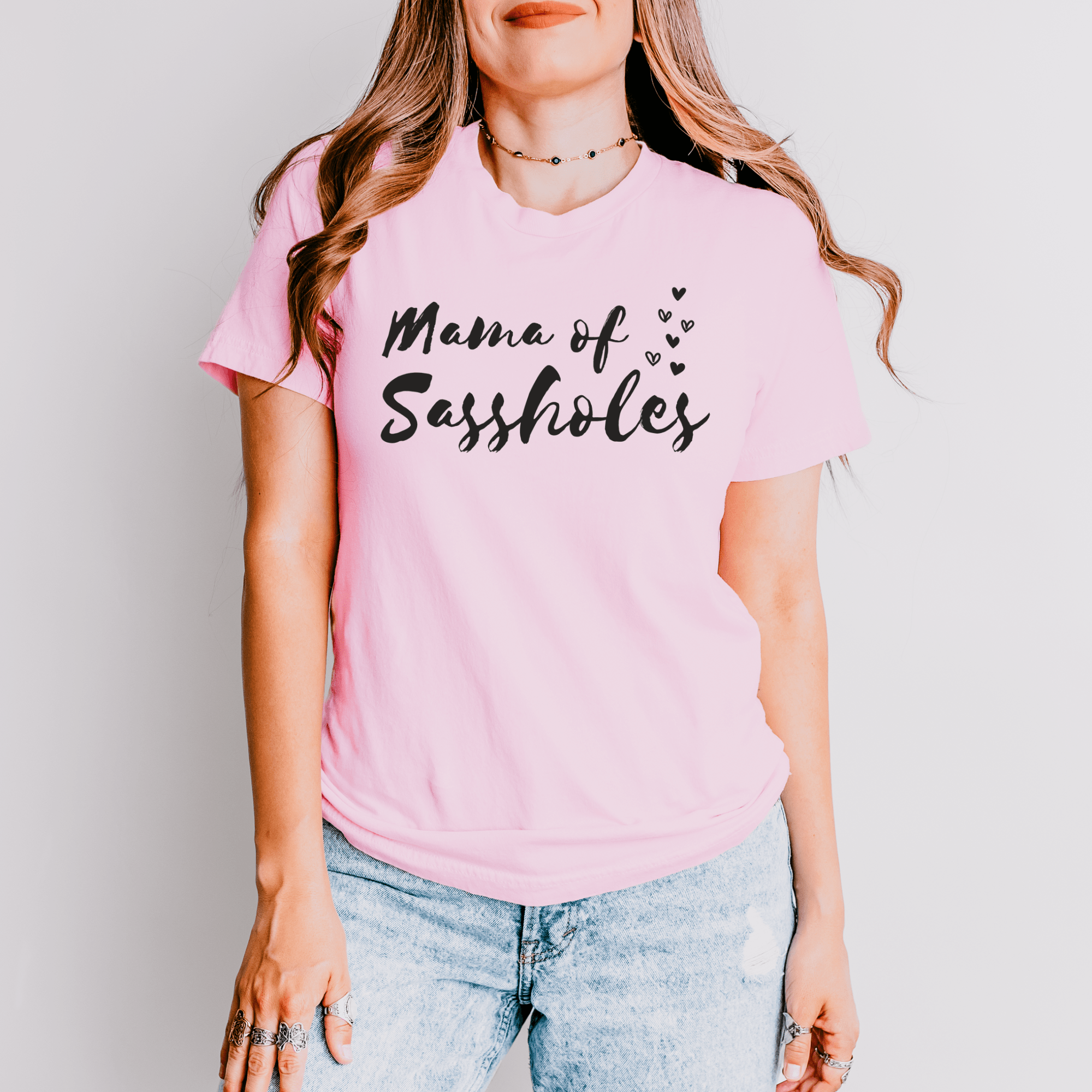 Image of Mama of Sassholes Women's T-Shirt - Sassy & Proud Mama Tee - Funny Graphic Tee by Sasshole® Clothing