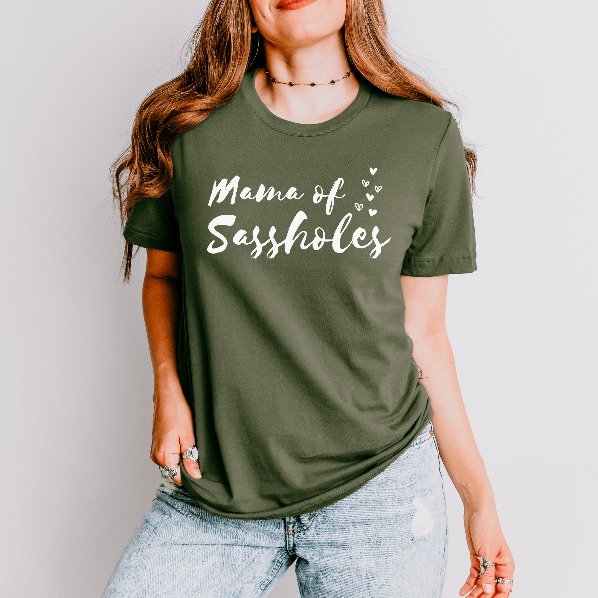 Image of Mama of Sassholes Women's T-Shirt - Sassy & Proud Mama Tee - Funny Graphic Tee by Sasshole® Clothing