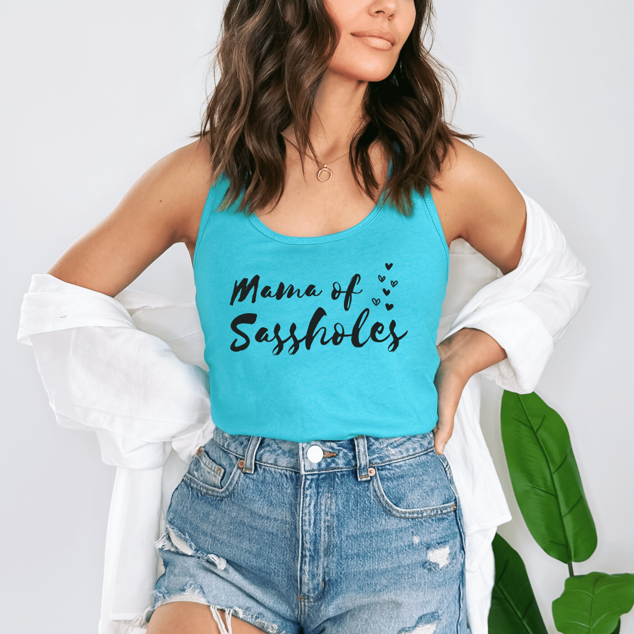 Image of Mama of Sassholes – Women’s Tank Top | Funny Mom Shirt | Sasshole® - Funny Graphic Tee by Sasshole® Clothing