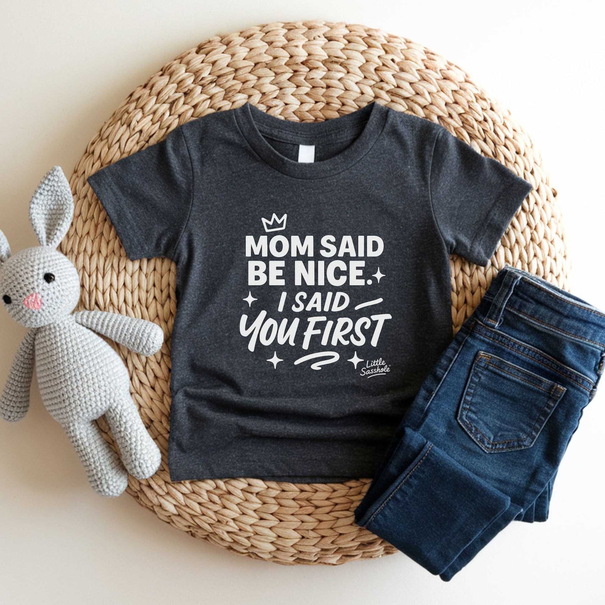 Mom Said Be Nice - I Said You First | Cute Toddler Tshirts | Sasshole Shirt | Funny Kids Shirt | Toddler Girl Gift | Girls Graphic Tee - Funny Graphic Tee by Sasshole® Clothing