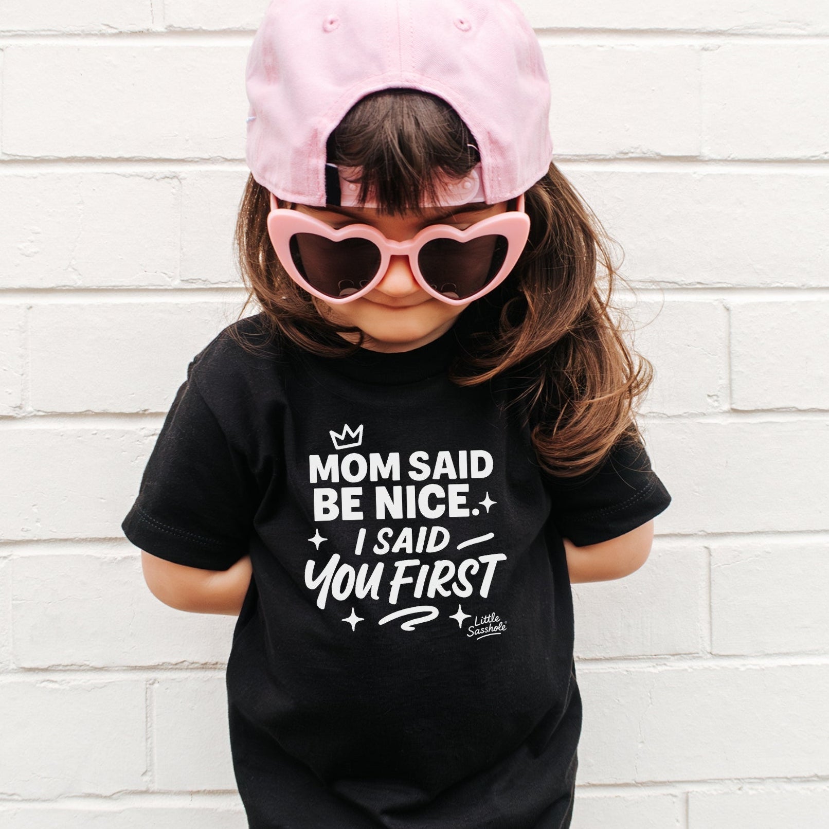Mom Said Be Nice - I Said You First | Cute Toddler Tshirts | Sasshole Shirt | Funny Kids Shirt | Toddler Girl Gift | Girls Graphic Tee - Funny Graphic Tee by Sasshole® Clothing