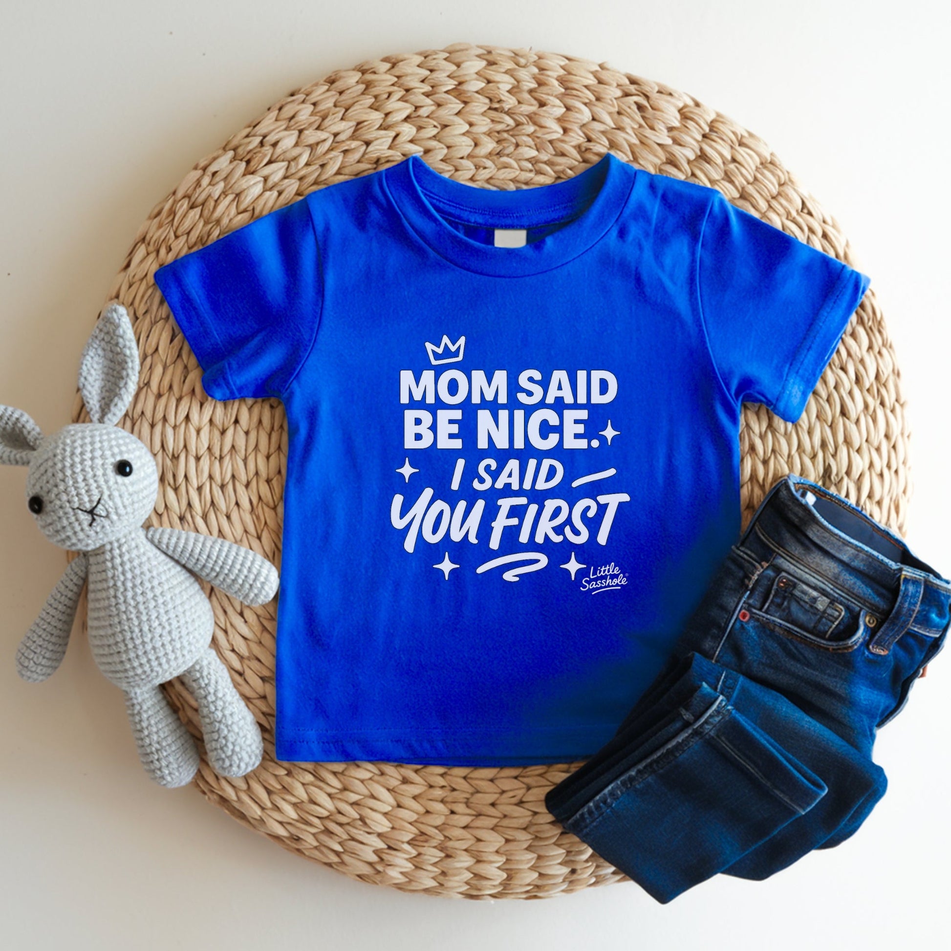 Mom Said Be Nice - I Said You First | Cute Toddler Tshirts | Sasshole Shirt | Funny Kids Shirt | Toddler Girl Gift | Girls Graphic Tee - Funny Graphic Tee by Sasshole® Clothing