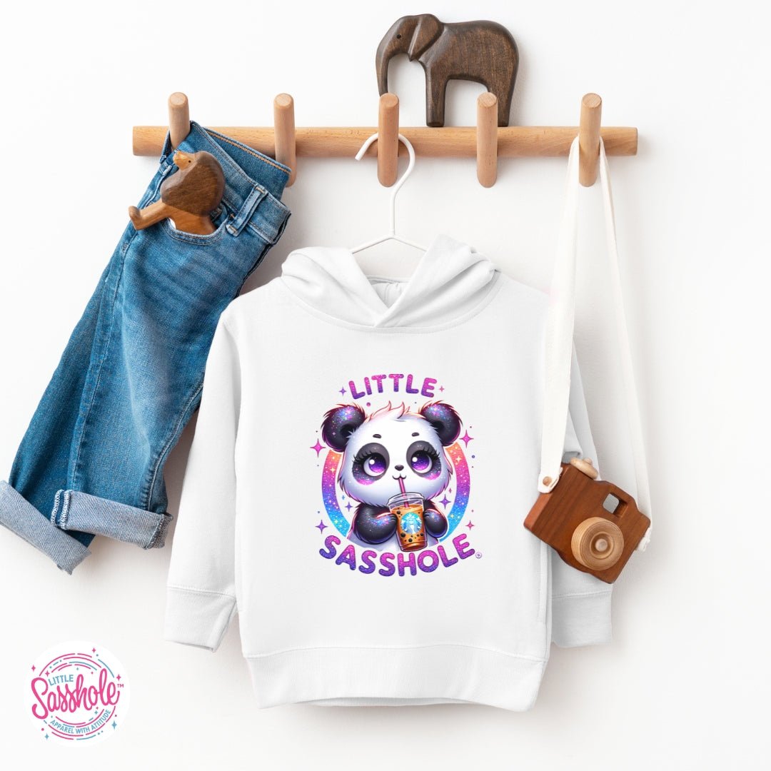 Image of “Panda Sass” – Little Sasshole™ Toddler Hoodie - Funny Graphic Tee by Sasshole® Clothing