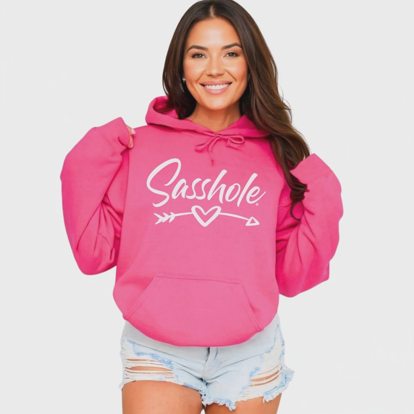 Funny Valentine Hoodie – Sasshole Heart Arrow Women’s Hoodie