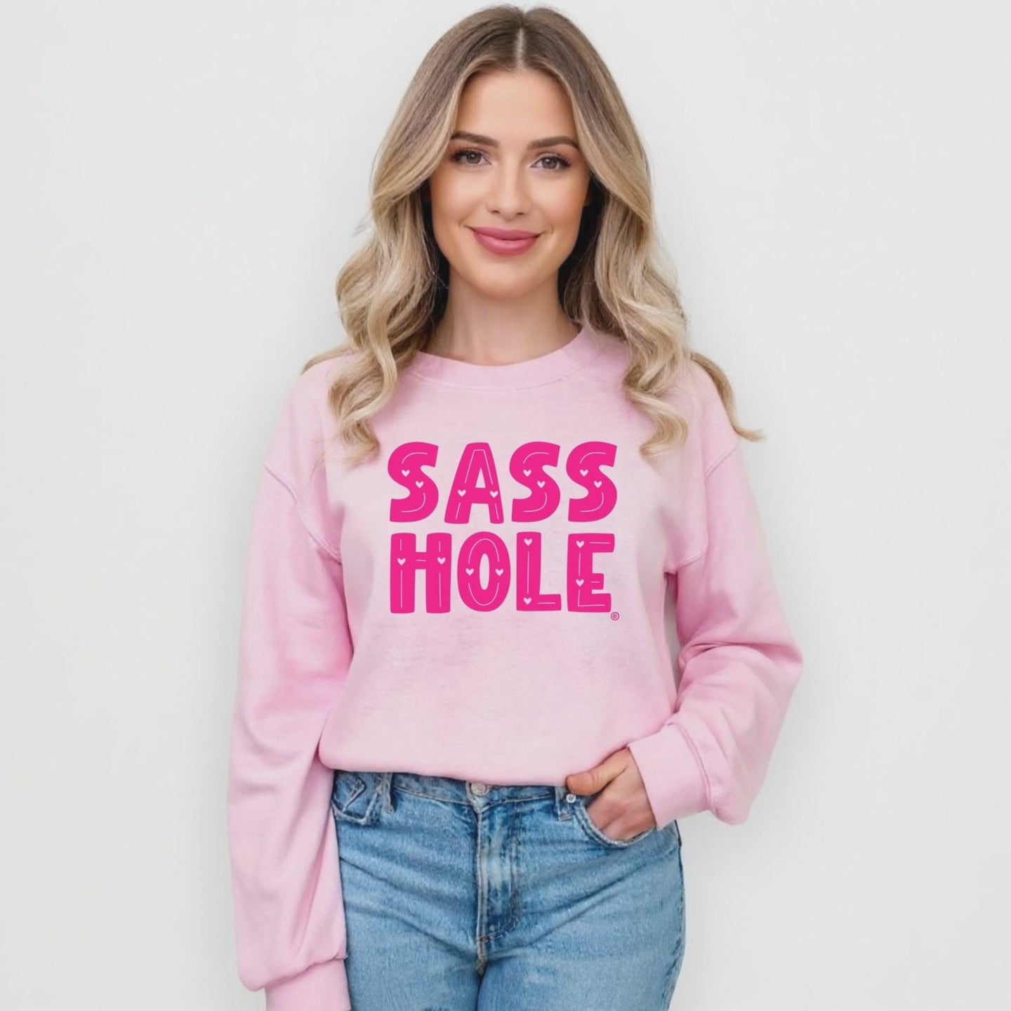 Funny Valentine Sweatshirt – SASS HOLE Women’s Graphic Sweatshirt
