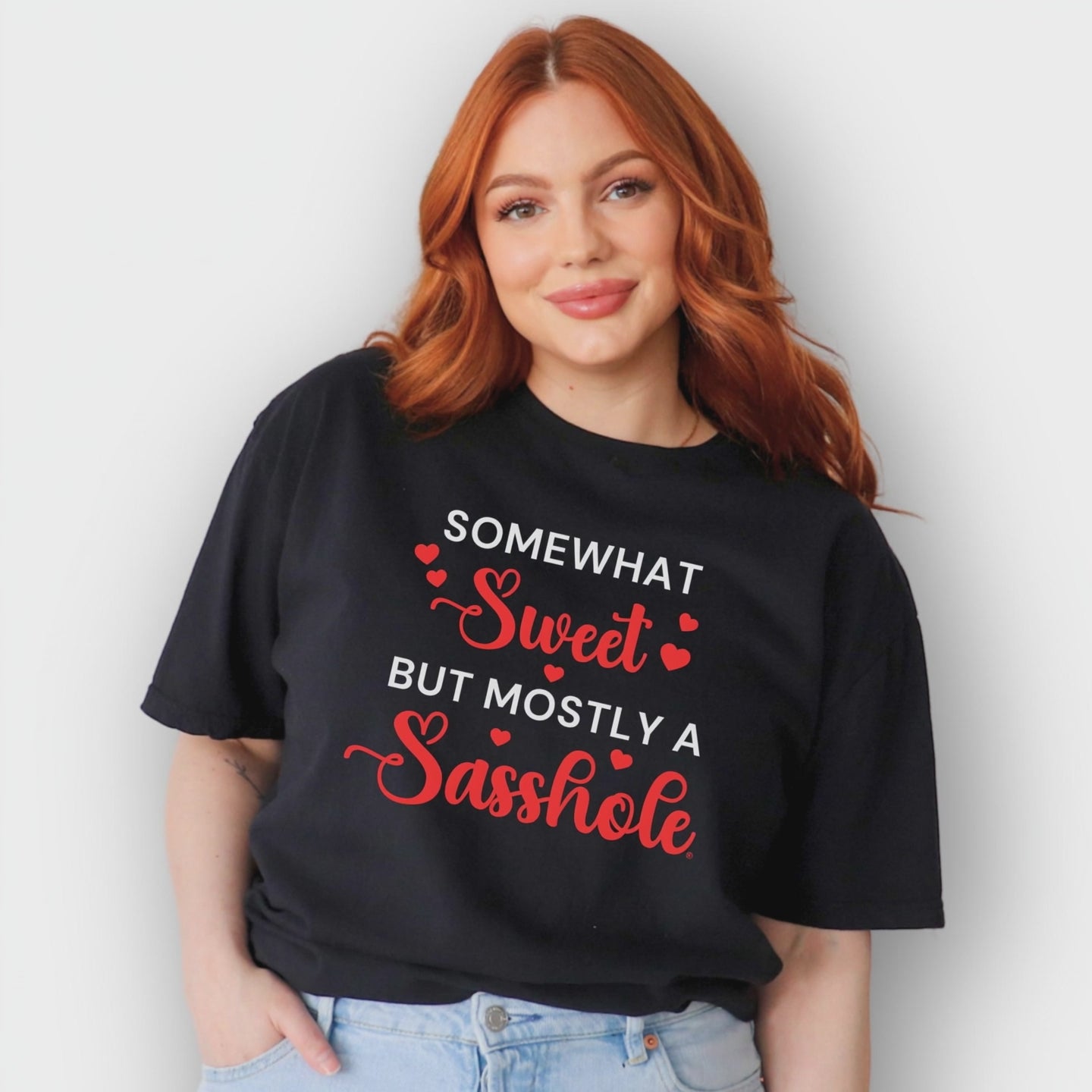 Funny Valentine T-Shirt – Somewhat Sweet, Mostly A Sasshole Women’s Graphic Tee