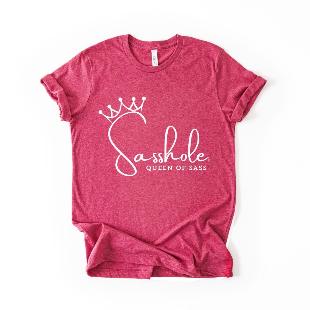 Image of Queen of Sass – Women’s T-Shirt | Bold Statement Shirt | Sasshole® - Funny Graphic Tee by Sasshole® Clothing