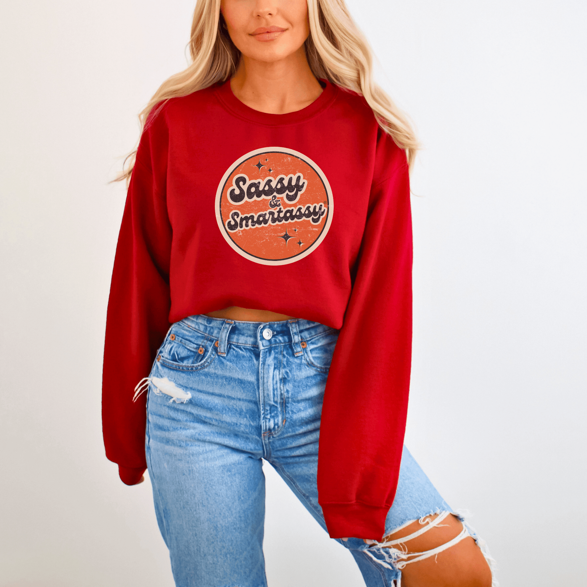 Retro Rebel: Sassy & Smartassy® Vintage Vibes '70s Women's Sweatshirt - Funny Graphic Tee by Sasshole® Clothing