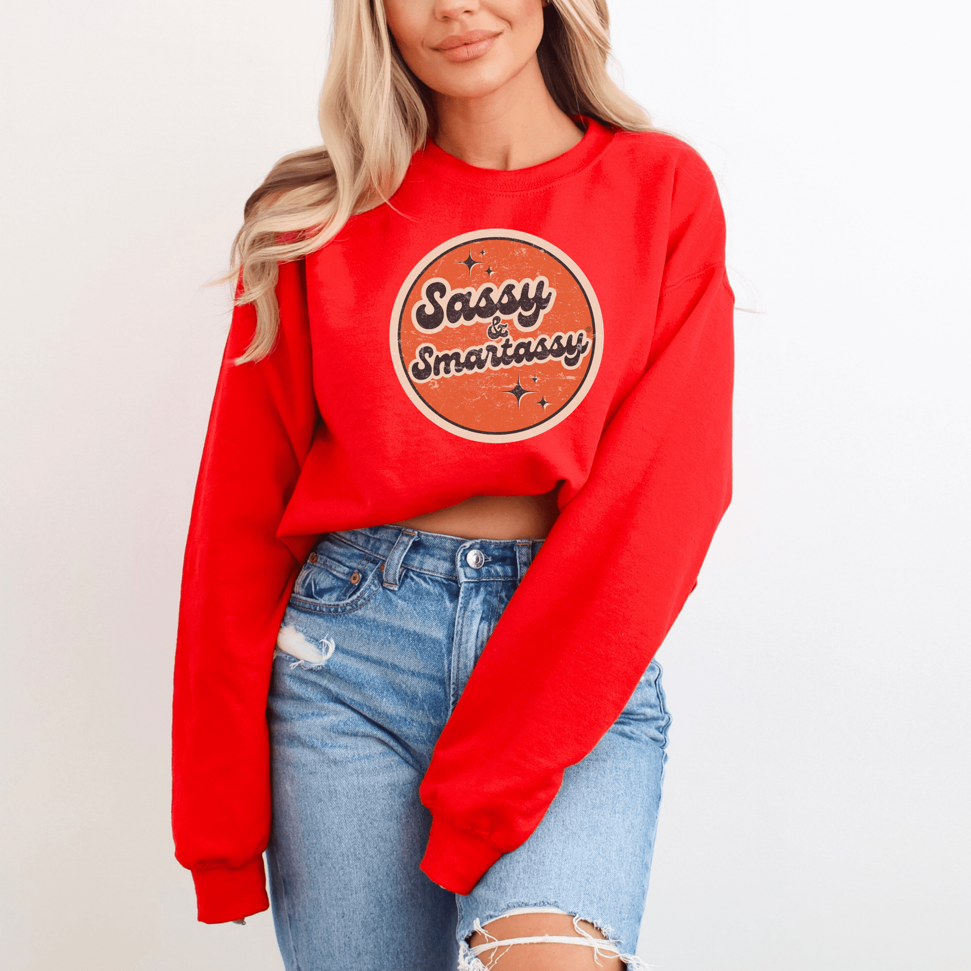 Retro Rebel: Sassy & Smartassy® Vintage Vibes '70s Women's Sweatshirt - Funny Graphic Tee by Sasshole® Clothing