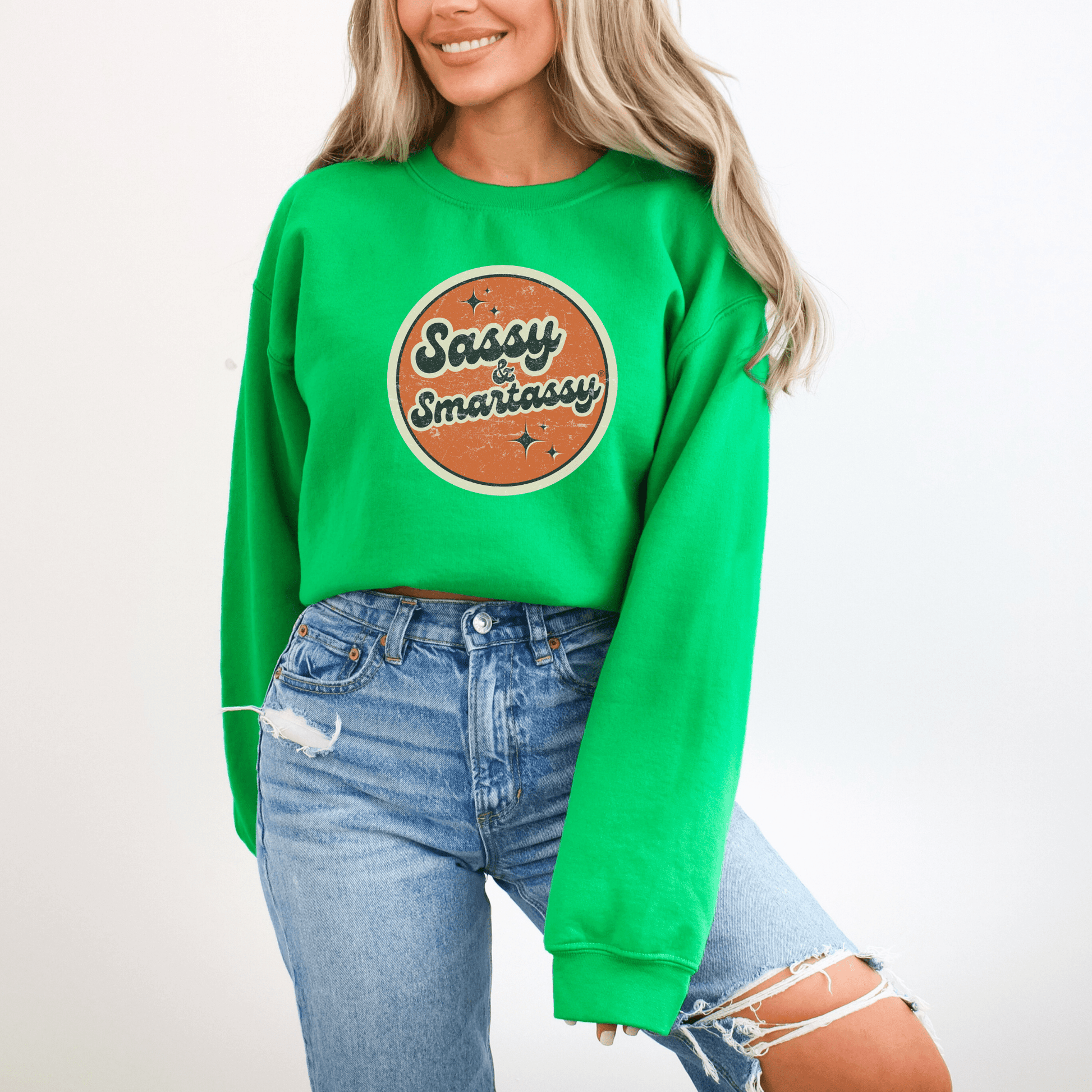 Retro Rebel: Sassy & Smartassy® Vintage Vibes '70s Women's Sweatshirt - Funny Graphic Tee by Sasshole® Clothing