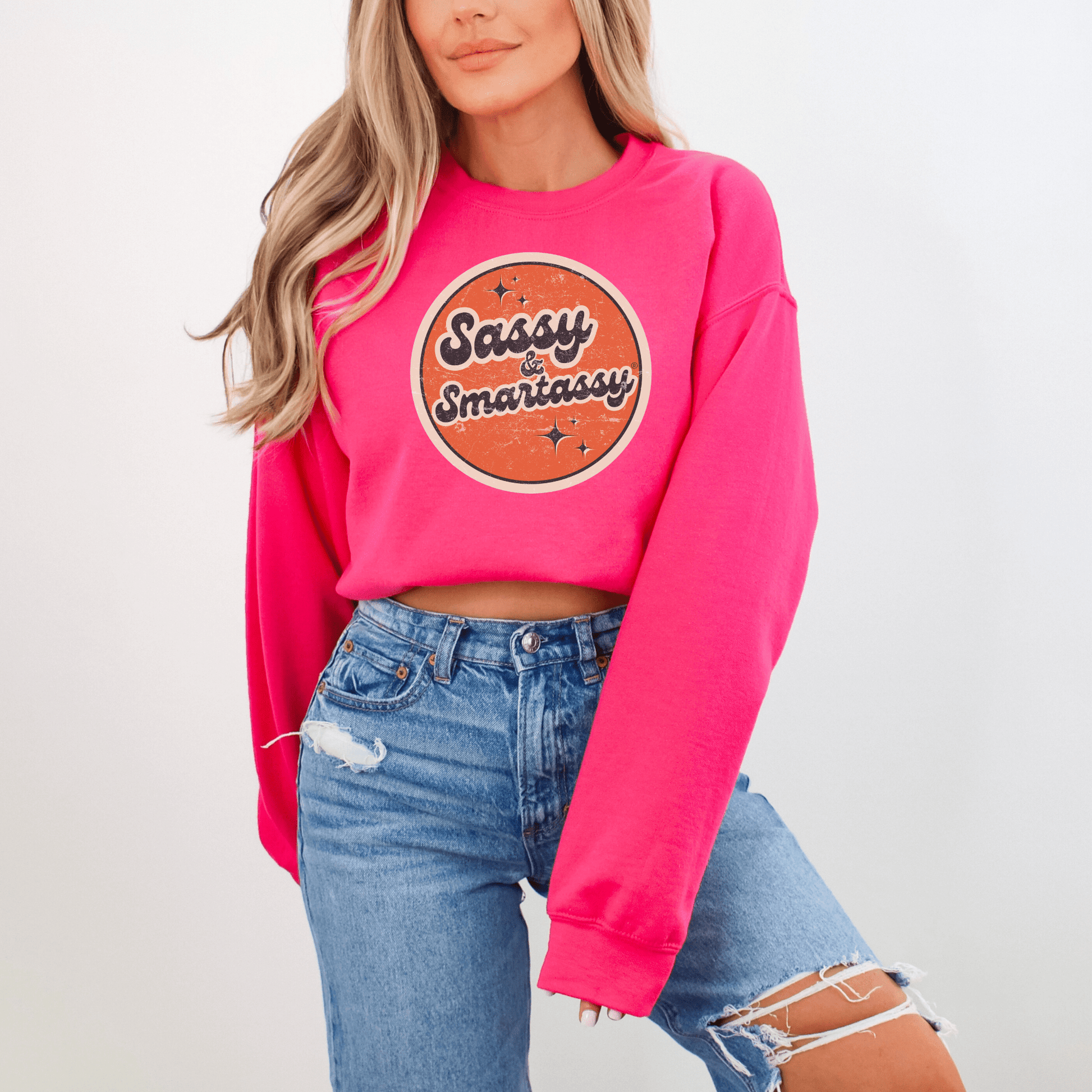 Retro Rebel: Sassy & Smartassy® Vintage Vibes '70s Women's Sweatshirt - Funny Graphic Tee by Sasshole® Clothing