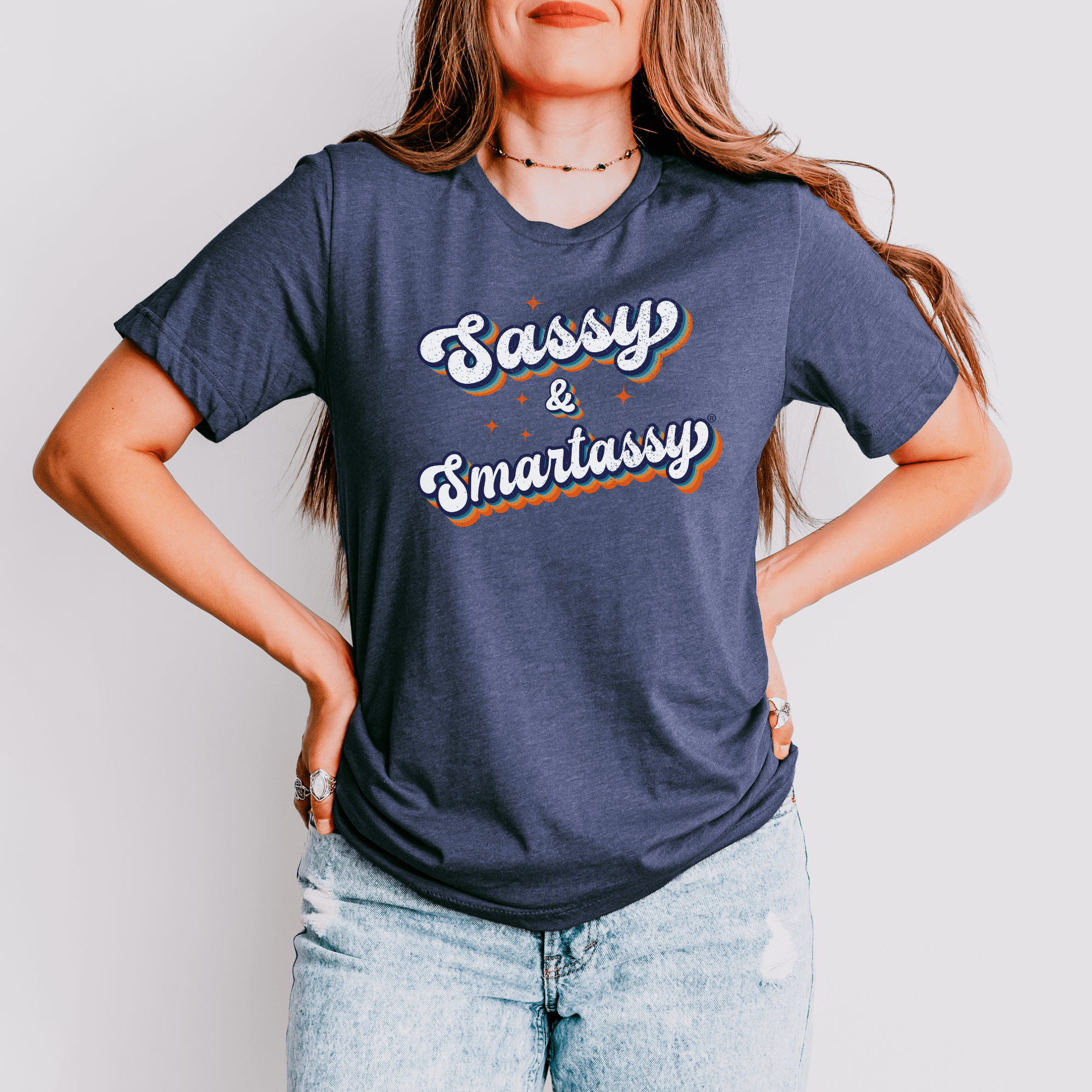 Image of Retro Sass: Sassy & Smartassy® Women's Tee - Funny Graphic Tee by Sasshole® Clothing
