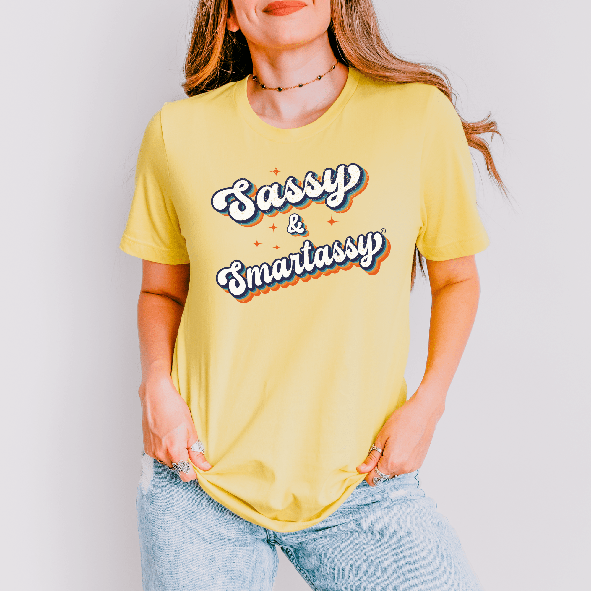Image of Retro Sass: Sassy & Smartassy® Women's Tee - Funny Graphic Tee by Sasshole® Clothing