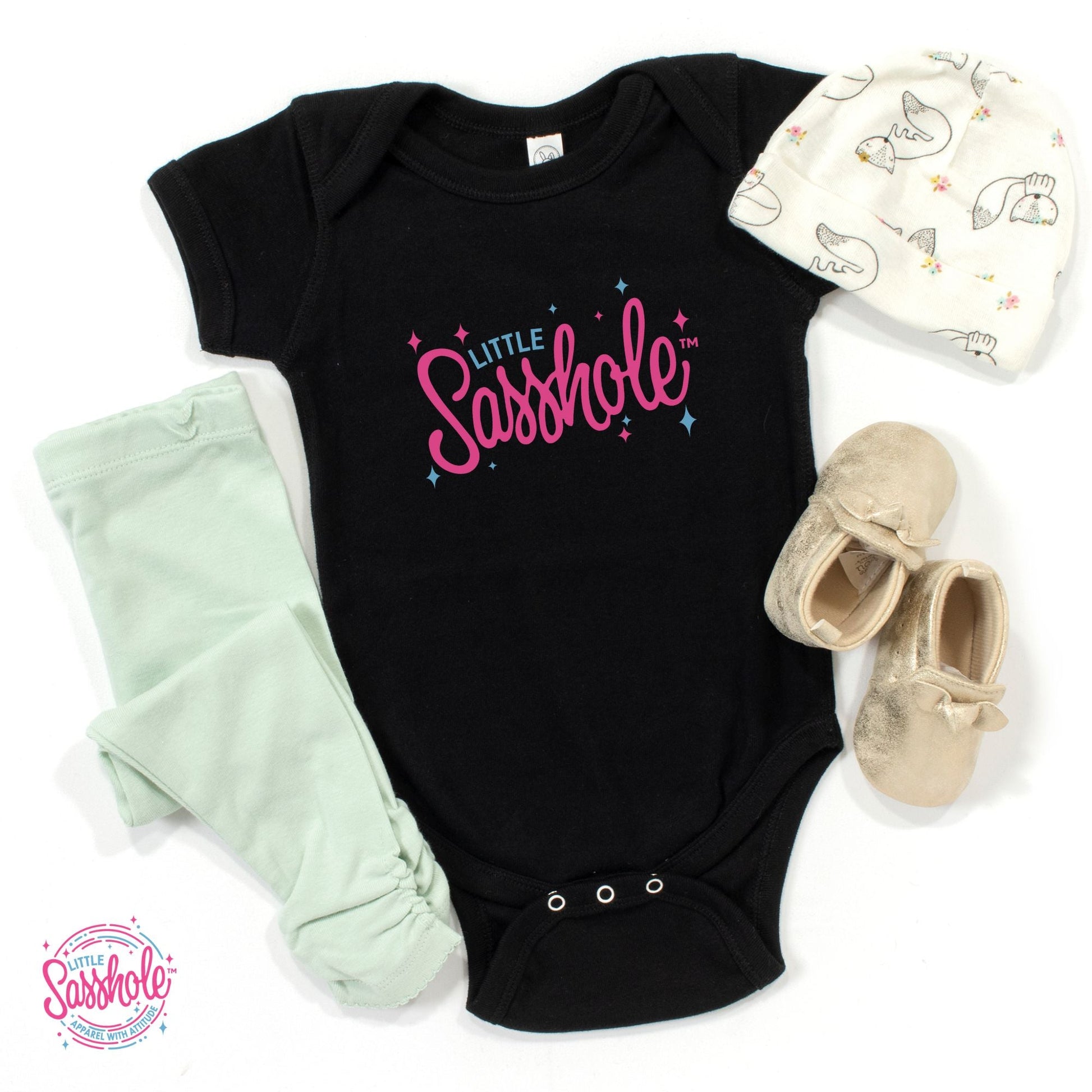Sass and Style Unite: Little Sasshole™ Baby Onesie® - Funny Graphic Tee by Sasshole® Clothing