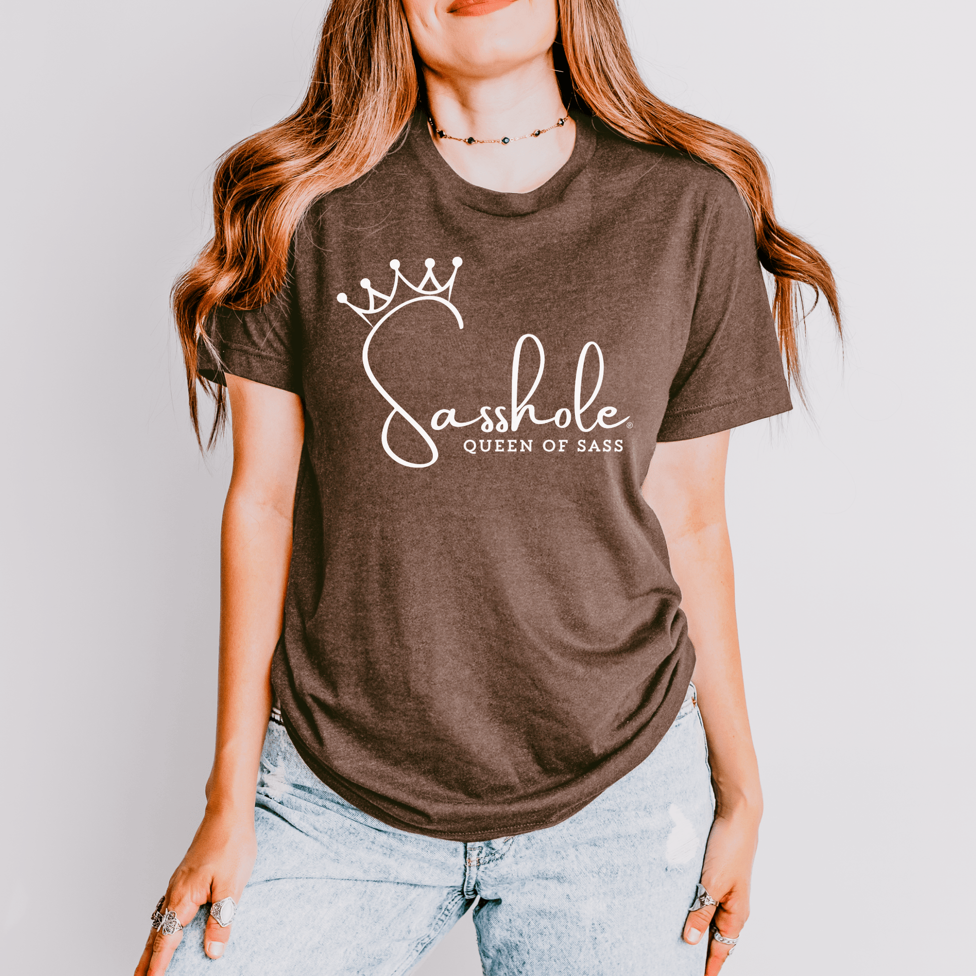 Sass in Charge: Sasshole® - Queen of Sass Women's Shirt - Funny Graphic Tee by Sasshole® Clothing