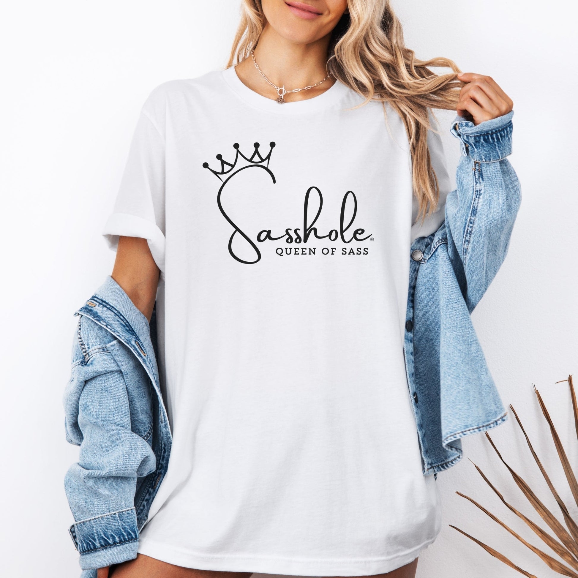 Sass in Charge: Sasshole® - Queen of Sass Women's Shirt - Funny Graphic Tee by Sasshole® Clothing