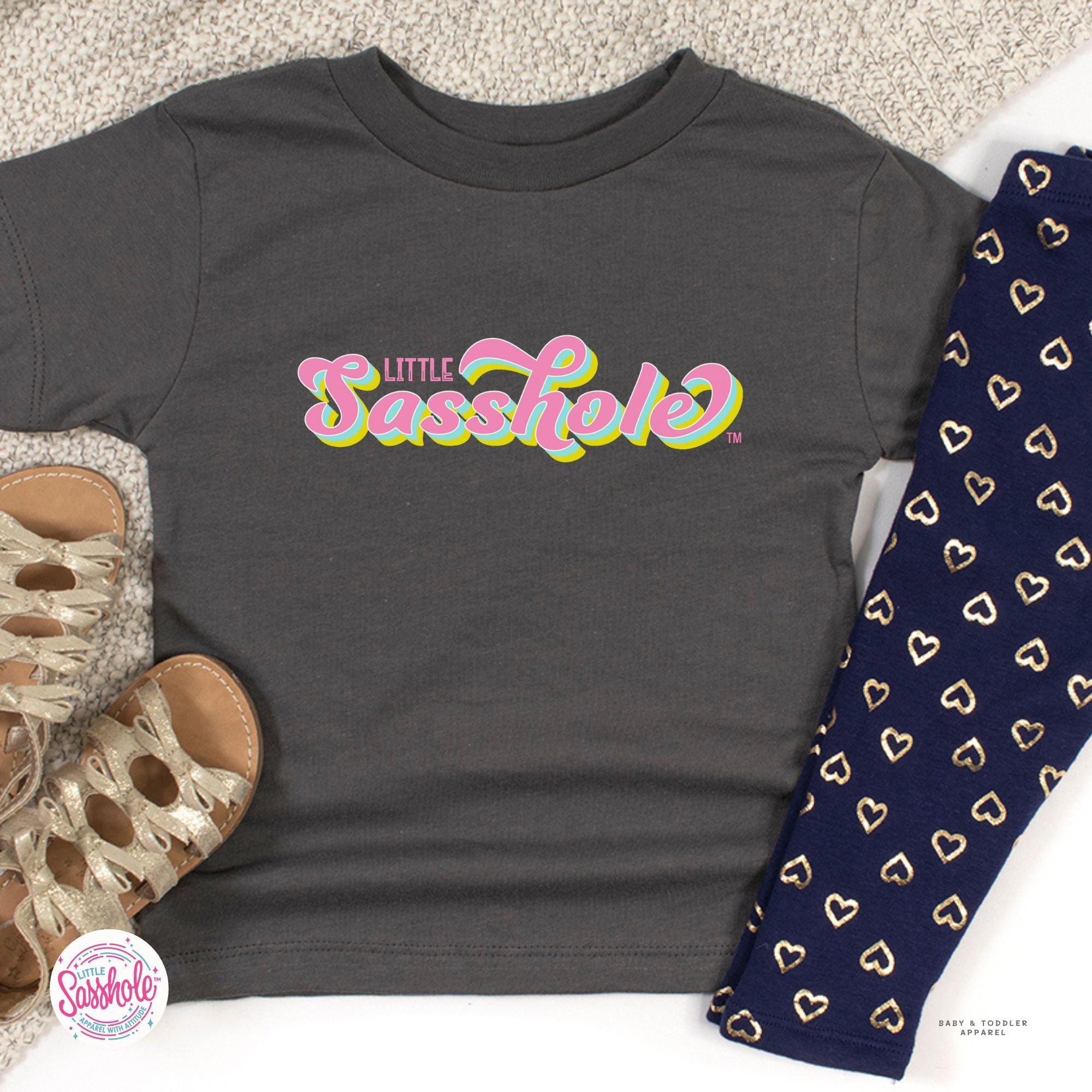 Sass in Small Packages: Little Sasshole™ Toddler Shirt - Funny Graphic Tee by Sasshole® Clothing