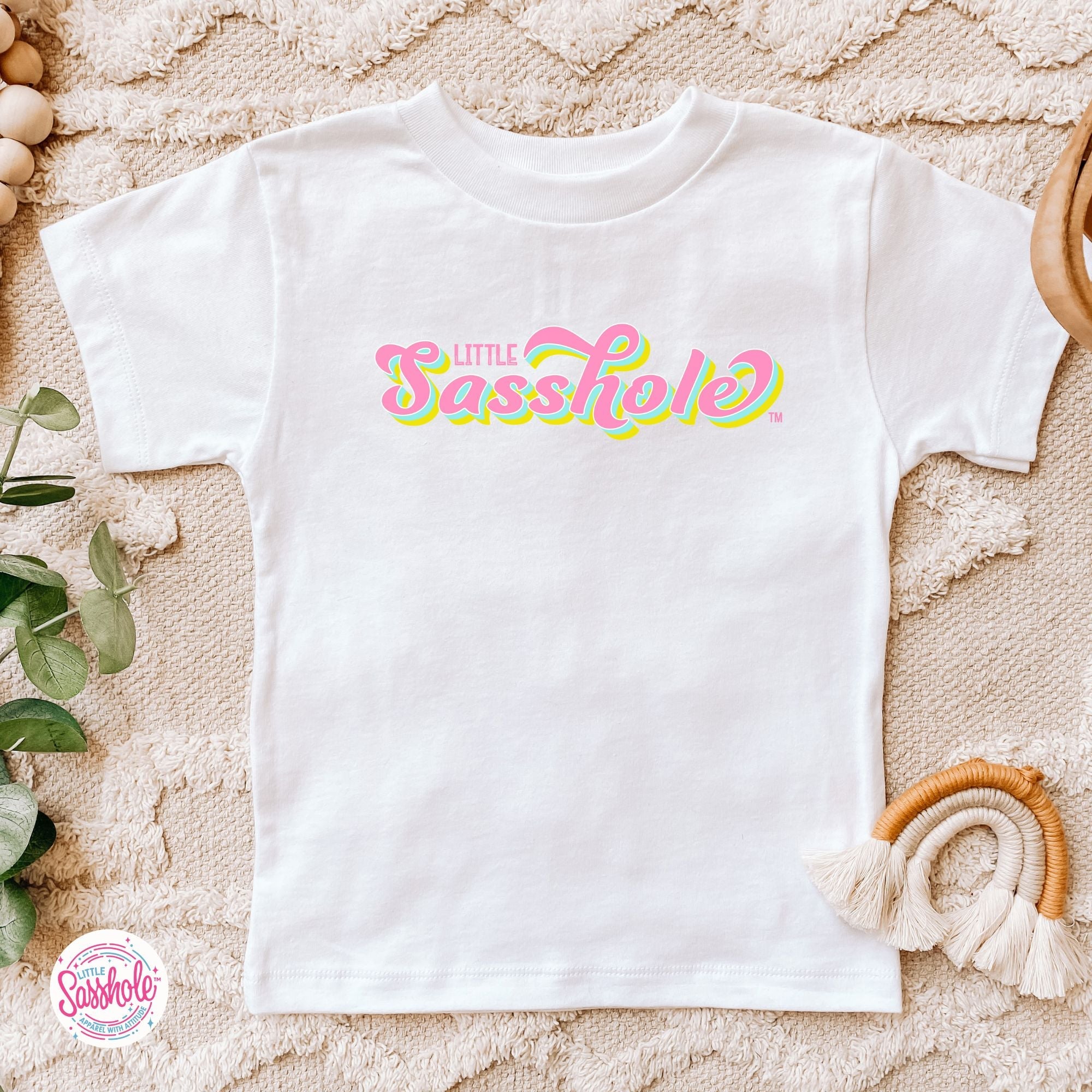 Image of Sass in Small Packages: Little Sasshole™ Toddler Shirt - Funny Graphic Tee by Sasshole® Clothing