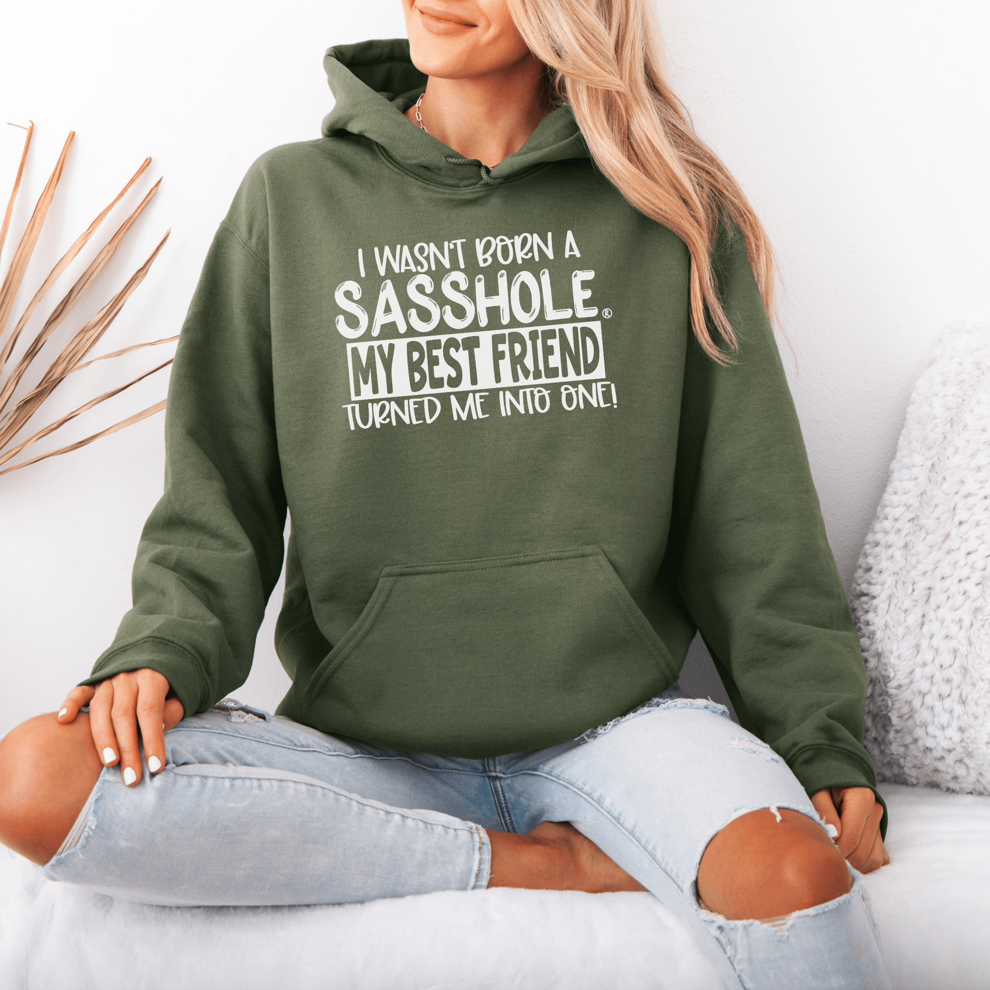 Image of Sasshole® Best Friend Edition - Women's Hoodie - Funny Graphic Tee by Sasshole® Clothing