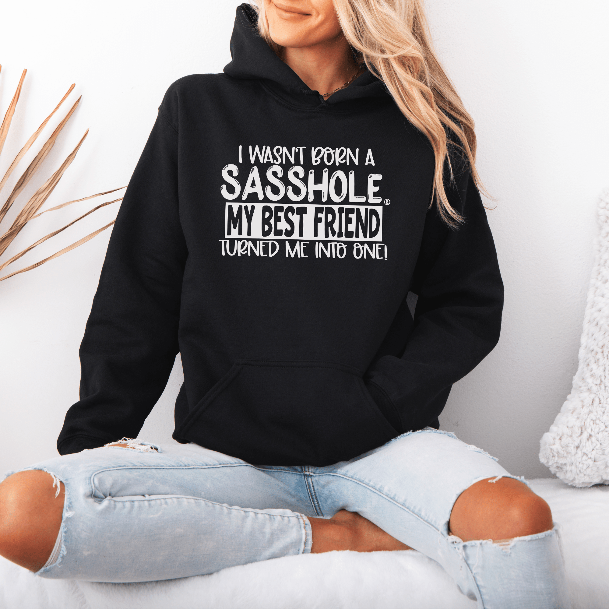 Image of Sasshole® Best Friend Edition - Women's Hoodie - Funny Graphic Tee by Sasshole® Clothing
