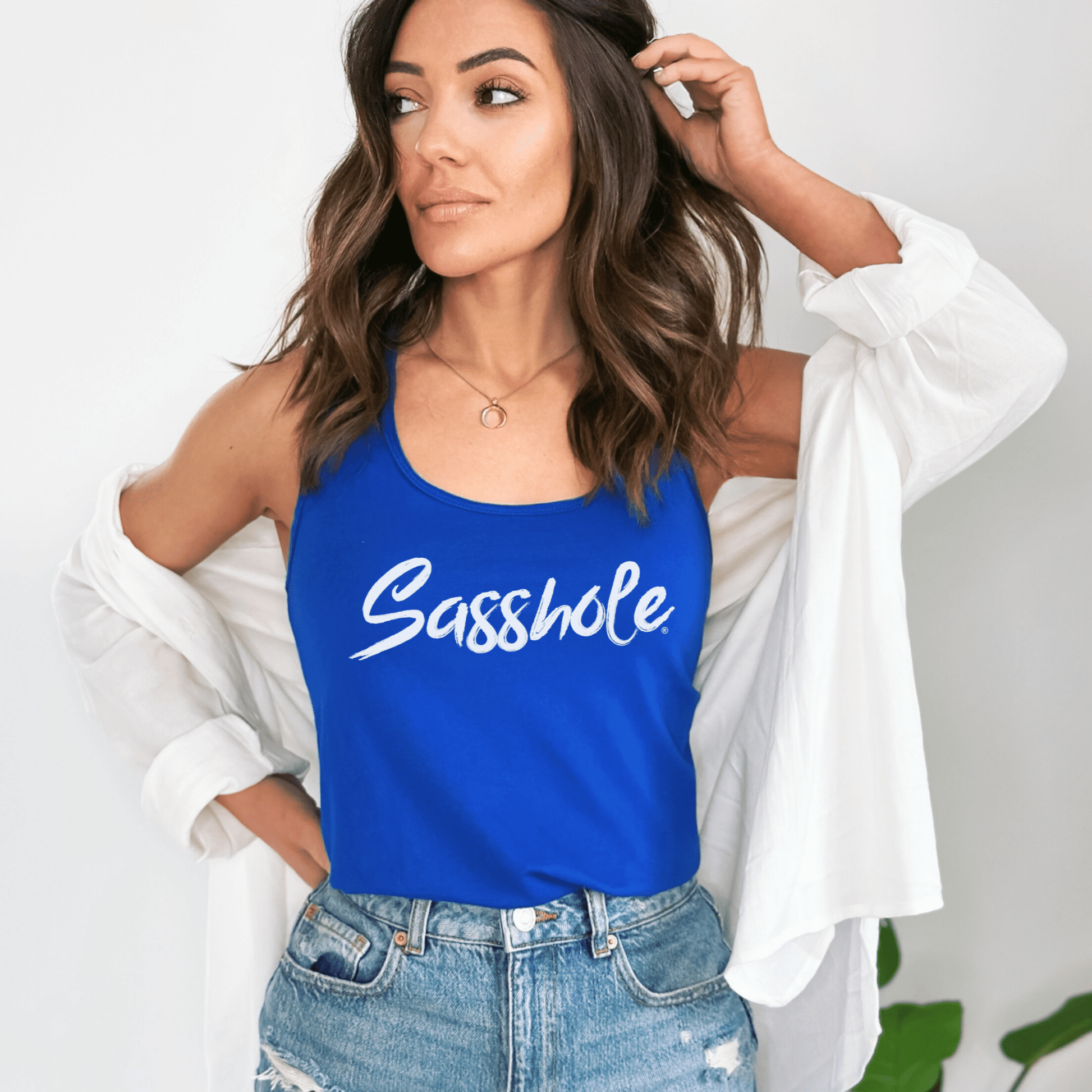 Sasshole® Bold Script Women's Tank Top - Confidently Chic - Funny Graphic Tee by Sasshole® Clothing