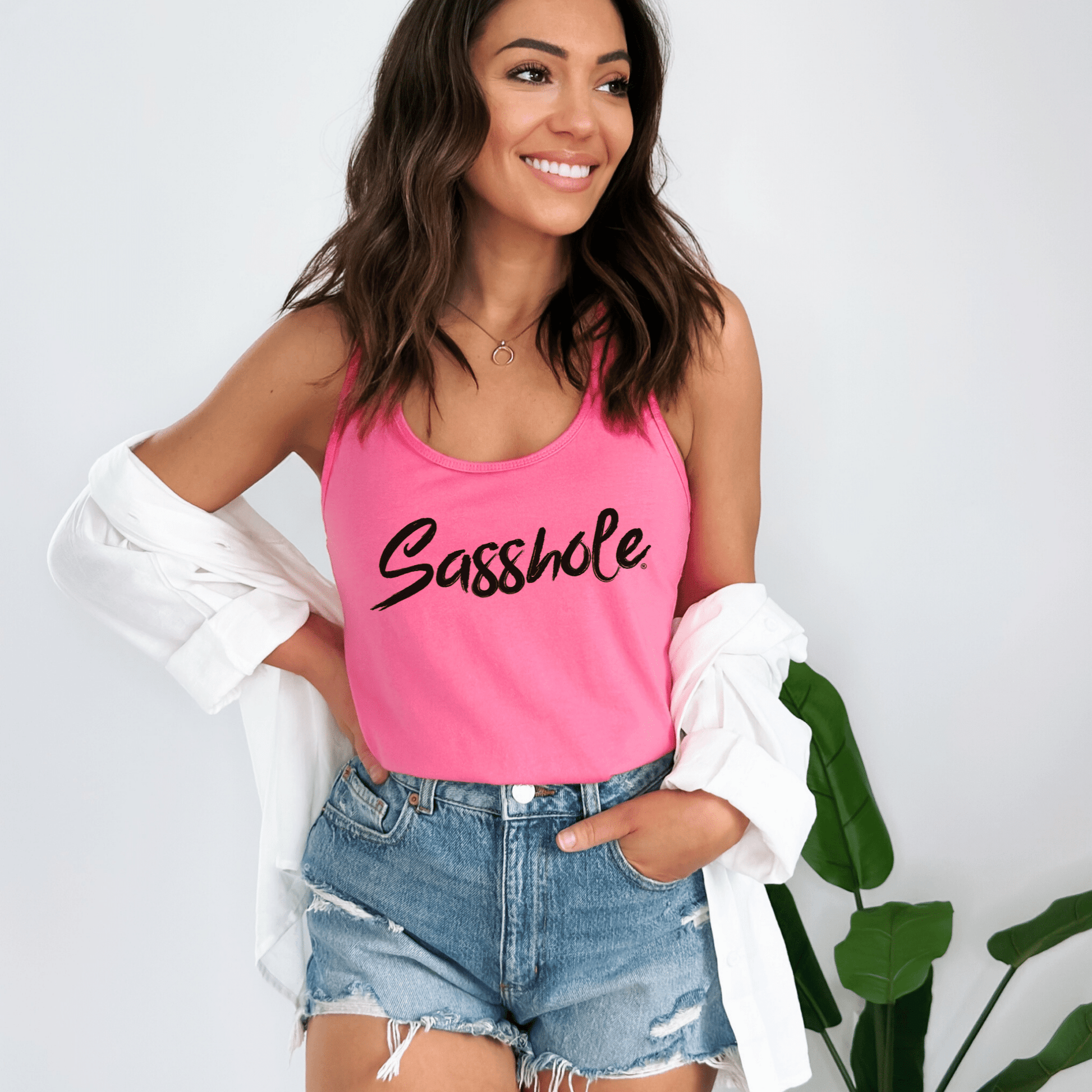 Sasshole® Bold Script Women's Tank Top - Confidently Chic - Funny Graphic Tee by Sasshole® Clothing