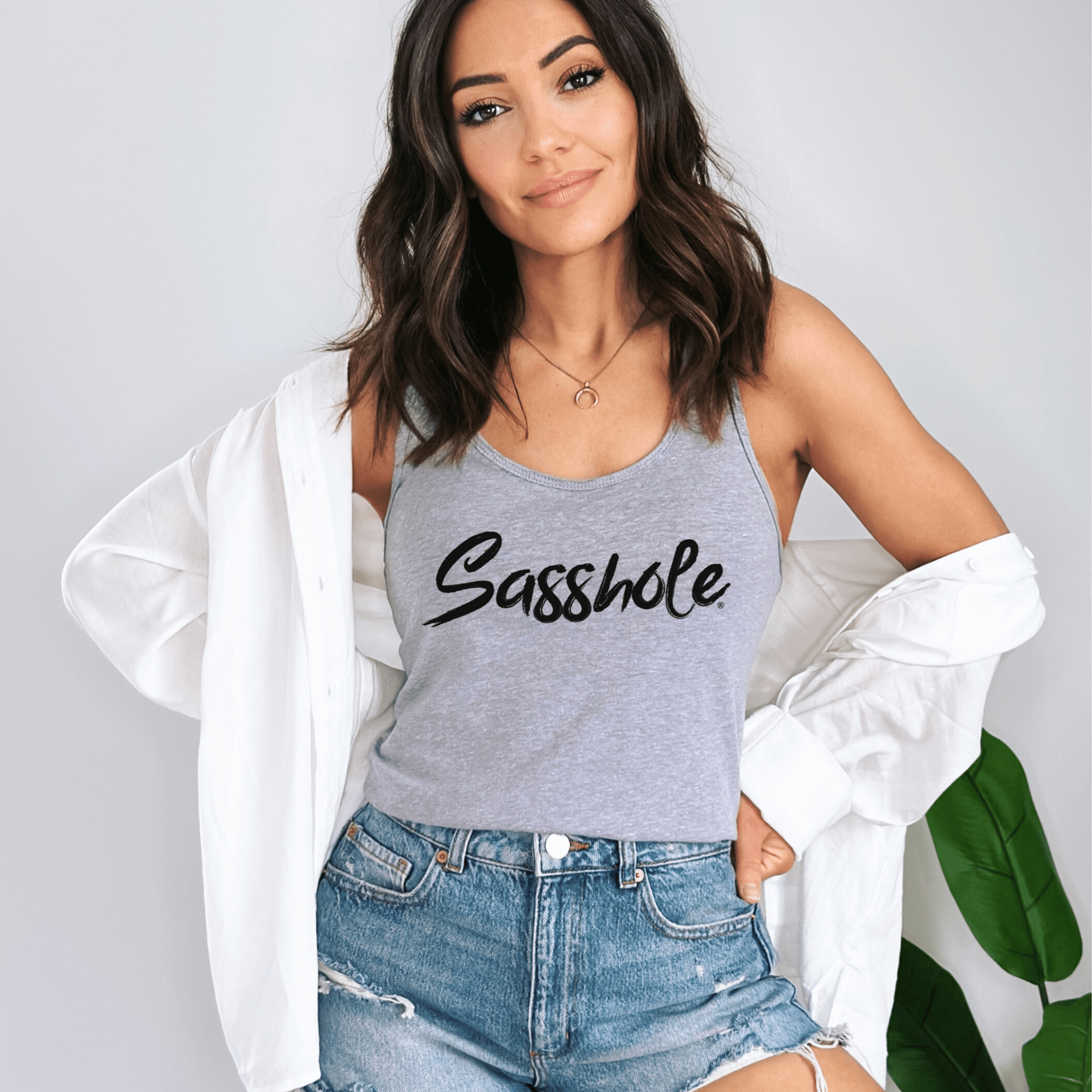 Sasshole® Bold Script Women's Tank Top - Confidently Chic - Funny Graphic Tee by Sasshole® Clothing
