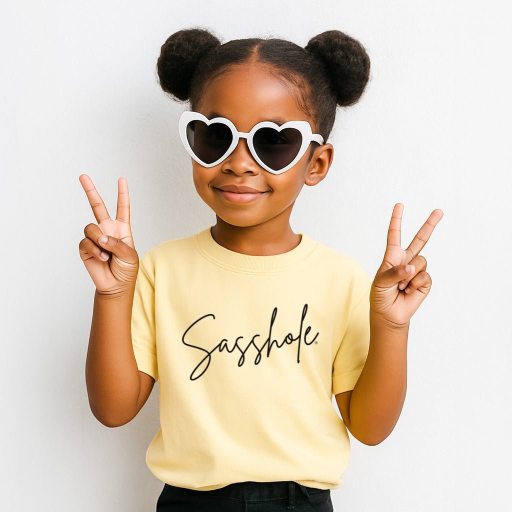Sasshole Cute & Sassy – Youth T-Shirt | Graphic Tee | Sasshole® - Funny Graphic Tee by Sasshole® Clothing