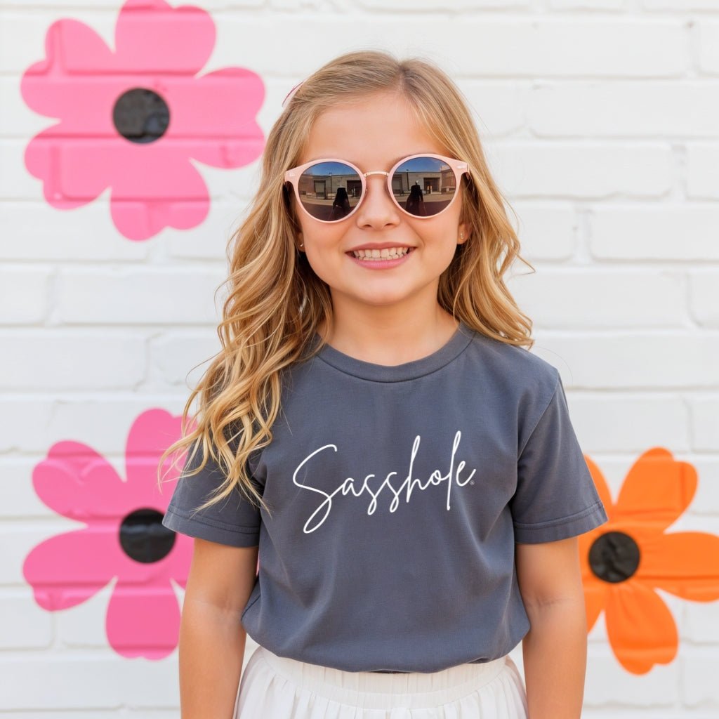 Sasshole Cute & Sassy – Youth T-Shirt | Graphic Tee | Sasshole® - Funny Graphic Tee by Sasshole® Clothing