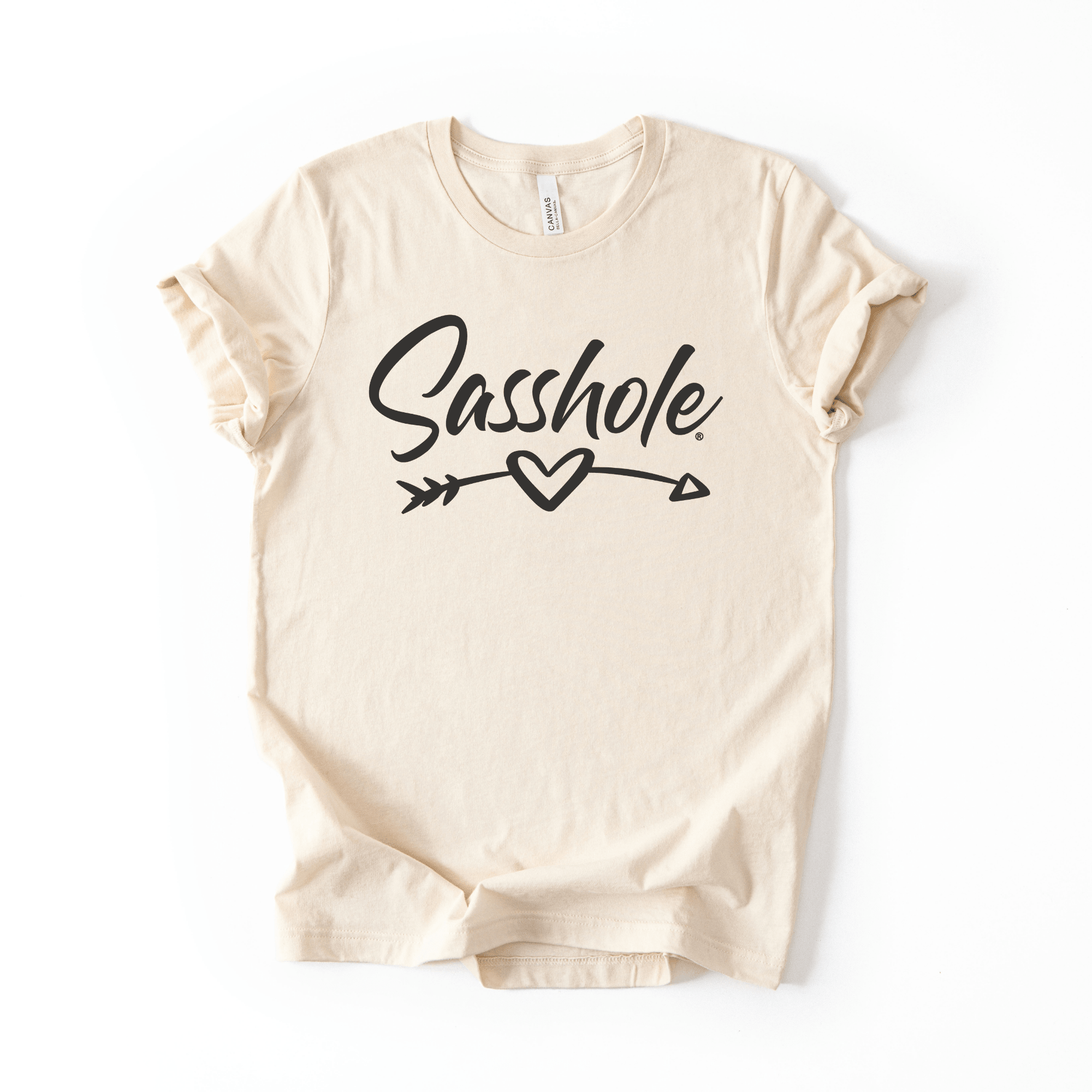 Sasshole® Heart Arrow – Women’s Graphic Tee | Signature Sassy Shirt - Funny Graphic Tee by Sasshole® Clothing