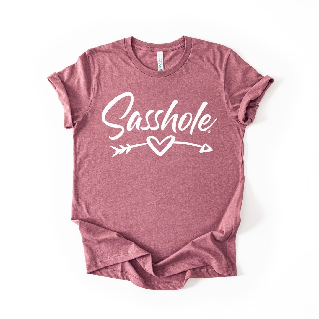 Image of Sasshole® Heart Arrow – Women’s Graphic Tee | Signature Sassy Shirt - Funny Graphic Tee by Sasshole® Clothing