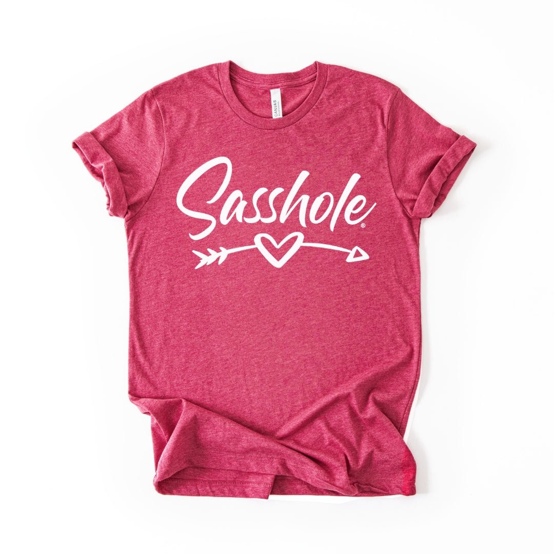 Image of Sasshole® Heart Arrow – Women’s Graphic Tee | Signature Sassy Shirt - Funny Graphic Tee by Sasshole® Clothing