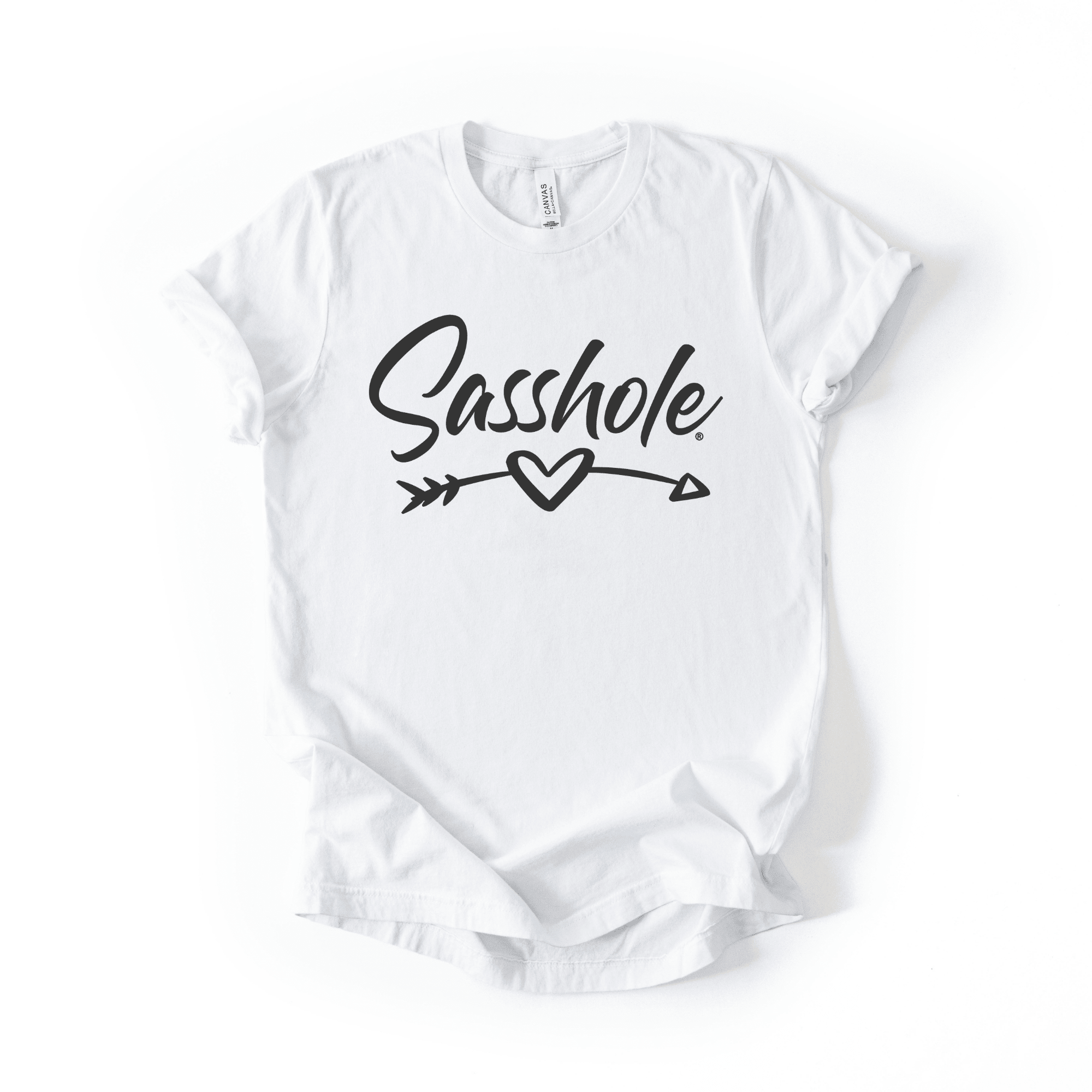 Image of Sasshole® Heart Arrow – Women’s Graphic Tee | Signature Sassy Shirt - Funny Graphic Tee by Sasshole® Clothing
