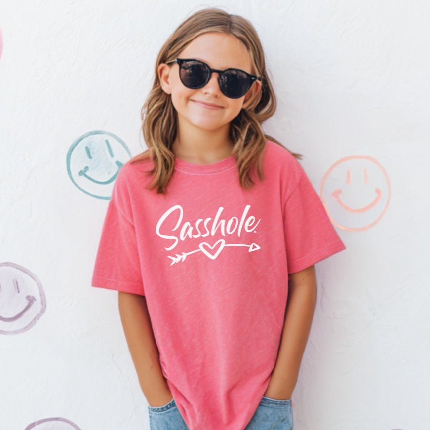 Image of Sasshole Heart & Arrow – Youth T-Shirt | Cute Sassy Graphic Tee | Sasshole® - Funny Graphic Tee by Sasshole® Clothing