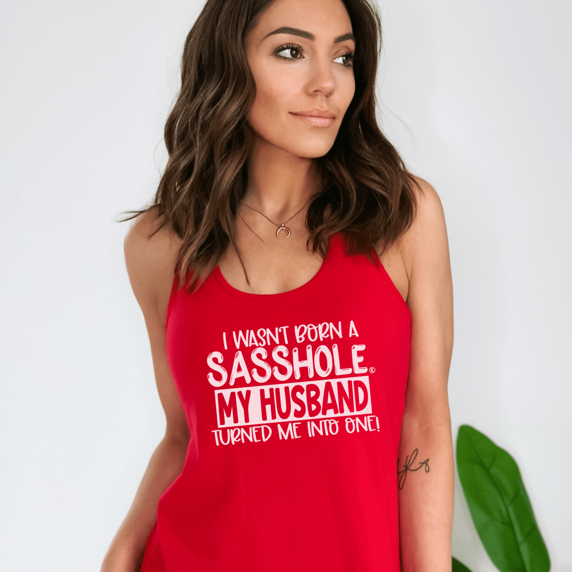 Sasshole® Husband - Inspired Women's Tank Top – For the Witty Wife - Funny Graphic Tee by Sasshole® Clothing