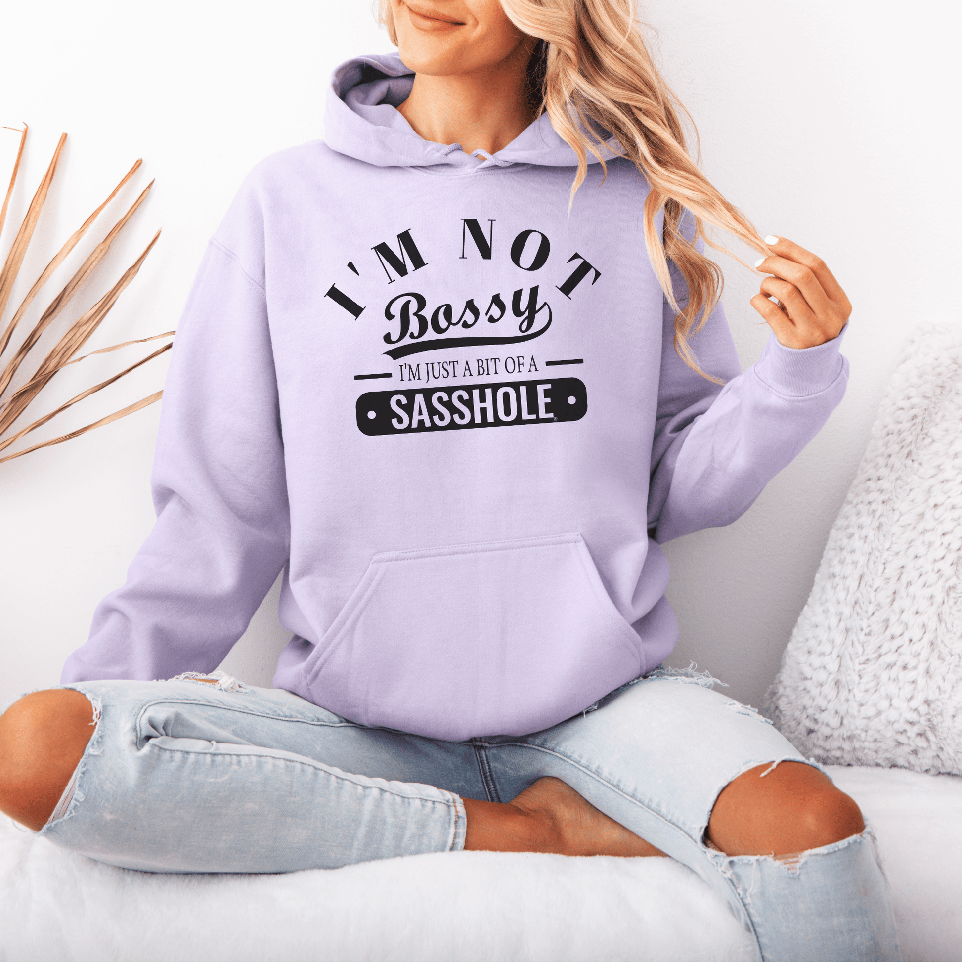 Sasshole® in Charge: Not Bossy, Just Honest Women's Hoodie - Funny Graphic Tee by Sasshole® Clothing