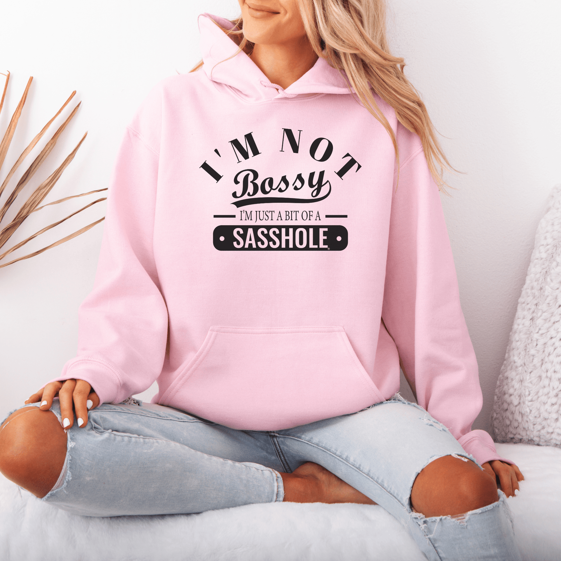 Sasshole® in Charge: Not Bossy, Just Honest Women's Hoodie - Funny Graphic Tee by Sasshole® Clothing