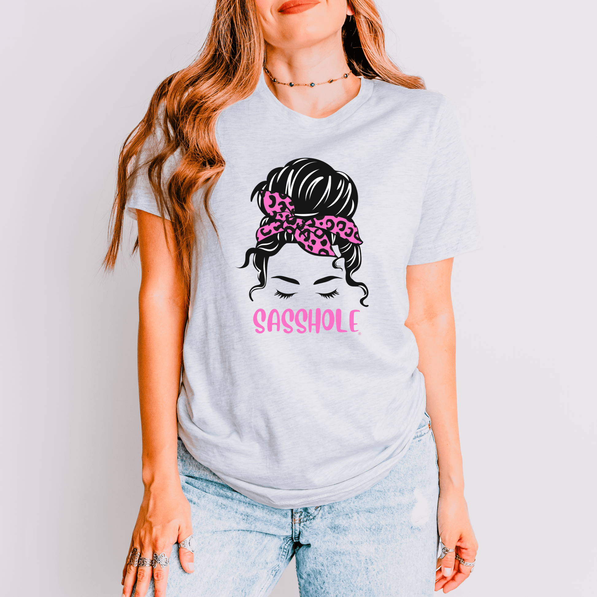 Sasshole® Leopard Bandana T-Shirt - Bold, Chic, and Sassy Style - Funny Graphic Tee by Sasshole® Clothing