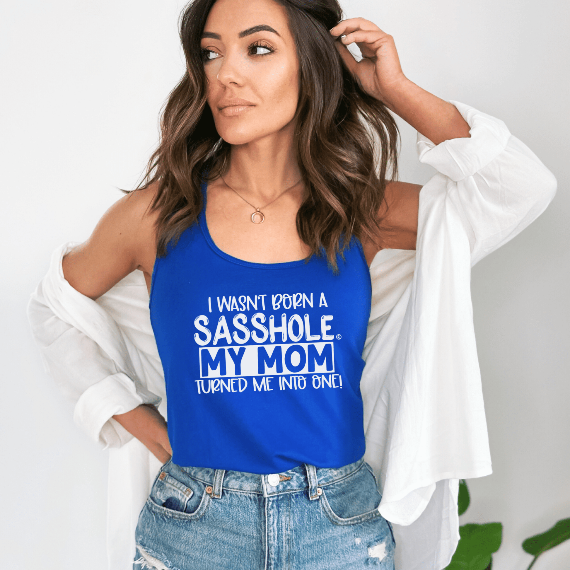 Sasshole® Mom - Made Women's Tank Top – A Tribute to the Original Sass Queen - Funny Graphic Tee by Sasshole® Clothing