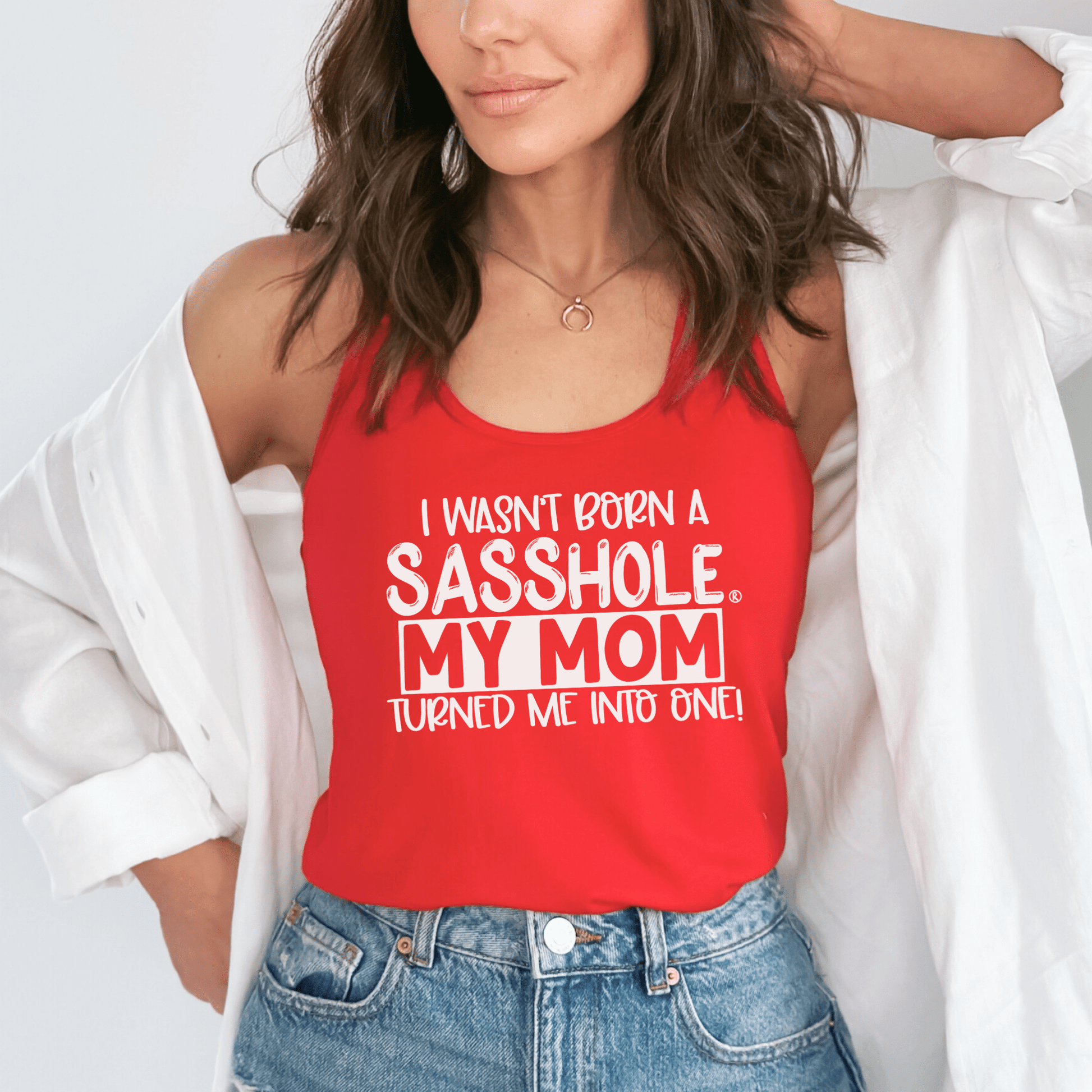 Sasshole® Mom - Made Women's Tank Top – A Tribute to the Original Sass Queen - Funny Graphic Tee by Sasshole® Clothing