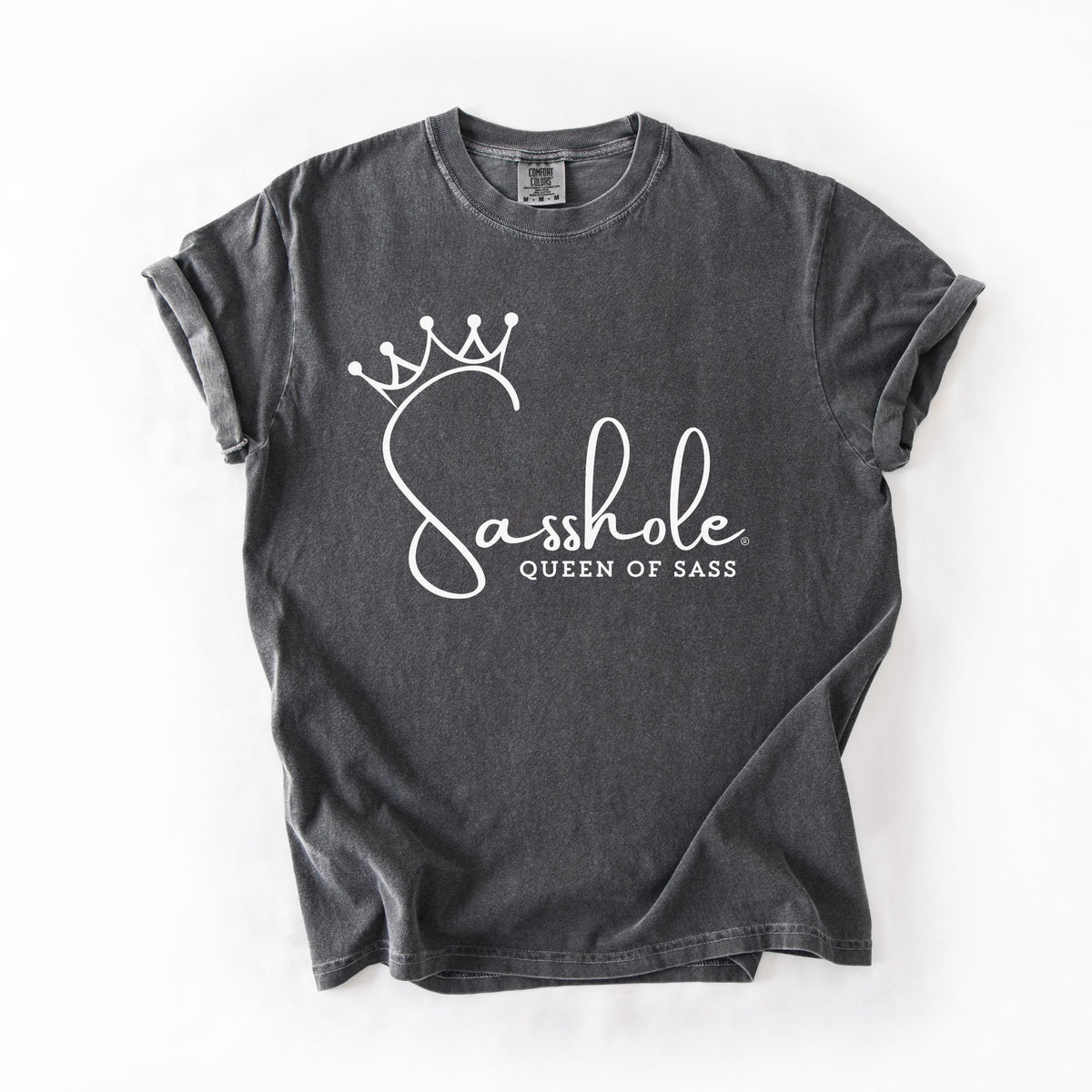 Sasshole Queen of Sass – Funny Women’s Relaxed Fit Graphic Tee | Sasshole® - Funny Graphic Tee by Sasshole® Clothing