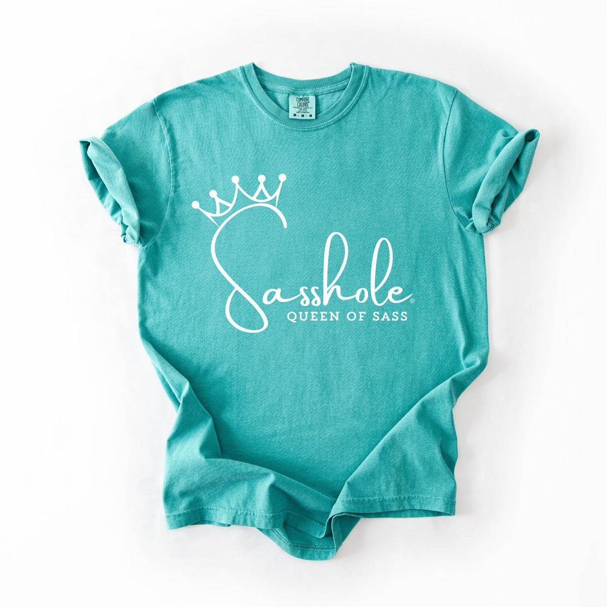 Sasshole Queen of Sass – Funny Women’s Relaxed Fit Graphic Tee | Sasshole® - Funny Graphic Tee by Sasshole® Clothing