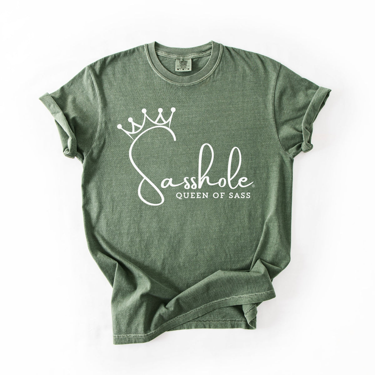 Sasshole Queen of Sass – Funny Women’s Relaxed Fit Graphic Tee | Sasshole® - Funny Graphic Tee by Sasshole® Clothing