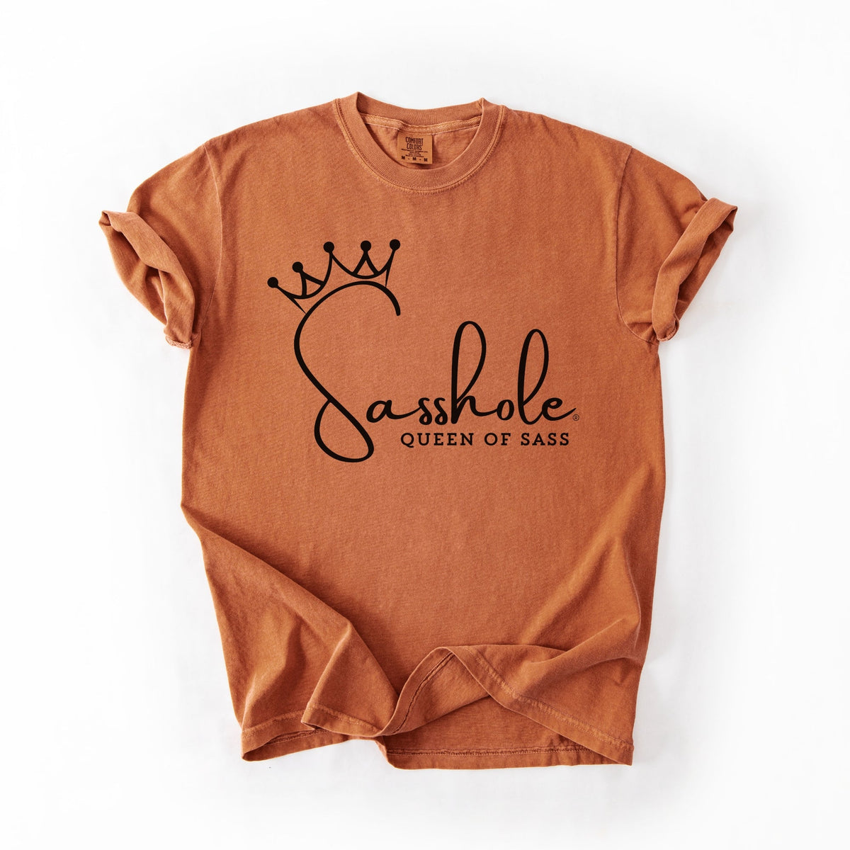 Sasshole Queen of Sass – Funny Women’s Relaxed Fit Graphic Tee | Sasshole® - Funny Graphic Tee by Sasshole® Clothing