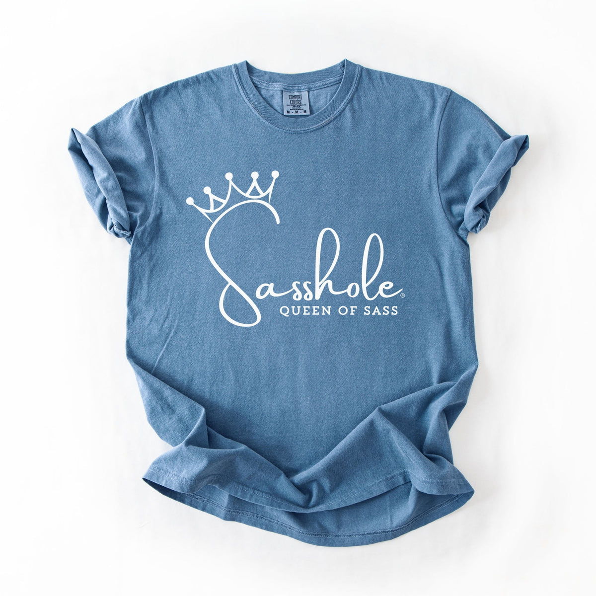 Sasshole Queen of Sass – Funny Women’s Relaxed Fit Graphic Tee | Sasshole® - Funny Graphic Tee by Sasshole® Clothing