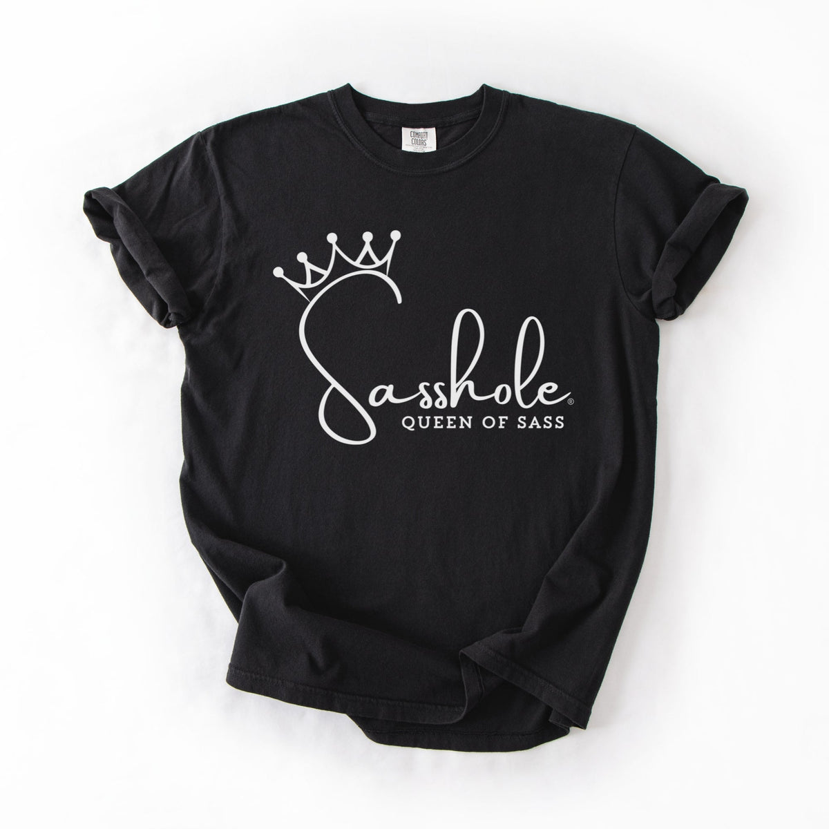 Sasshole Queen of Sass – Funny Women’s Relaxed Fit Graphic Tee | Sasshole® - Funny Graphic Tee by Sasshole® Clothing