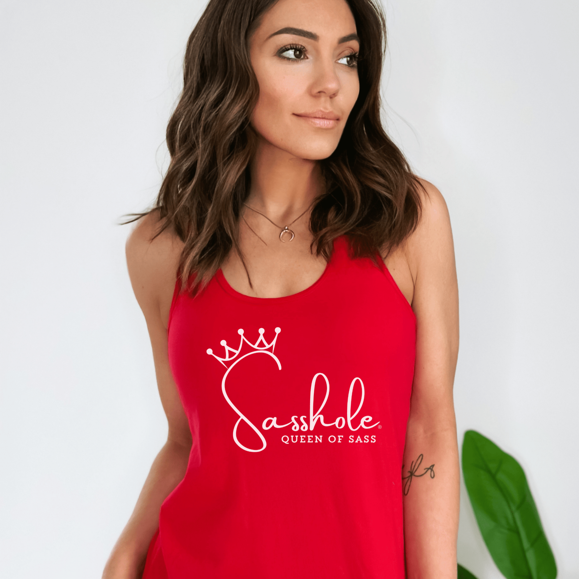 Sasshole® Queen of Sass Tank Top - Sleek, Sassy, and Royal Style - Funny Graphic Tee by Sasshole® Clothing